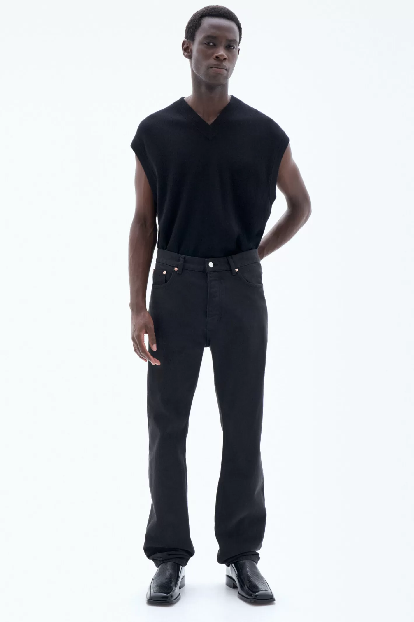 Filippa K 93 Classic Straight Jeans Black-Man Denim