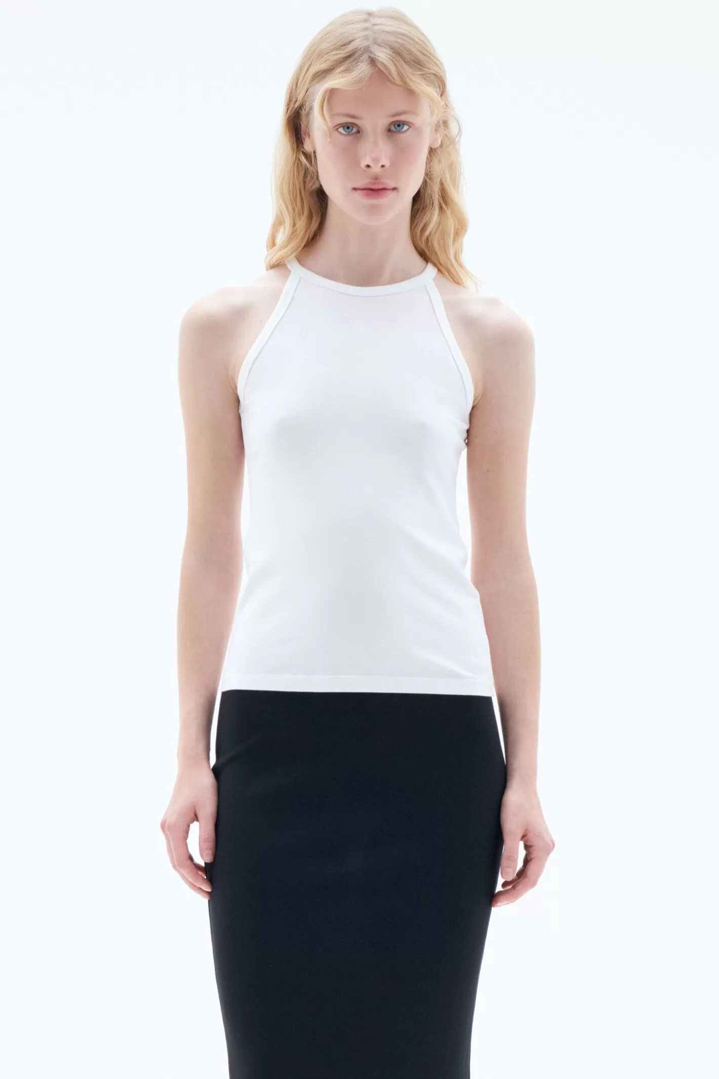 Filippa K 93 Cotton Tank White-Woman Tops