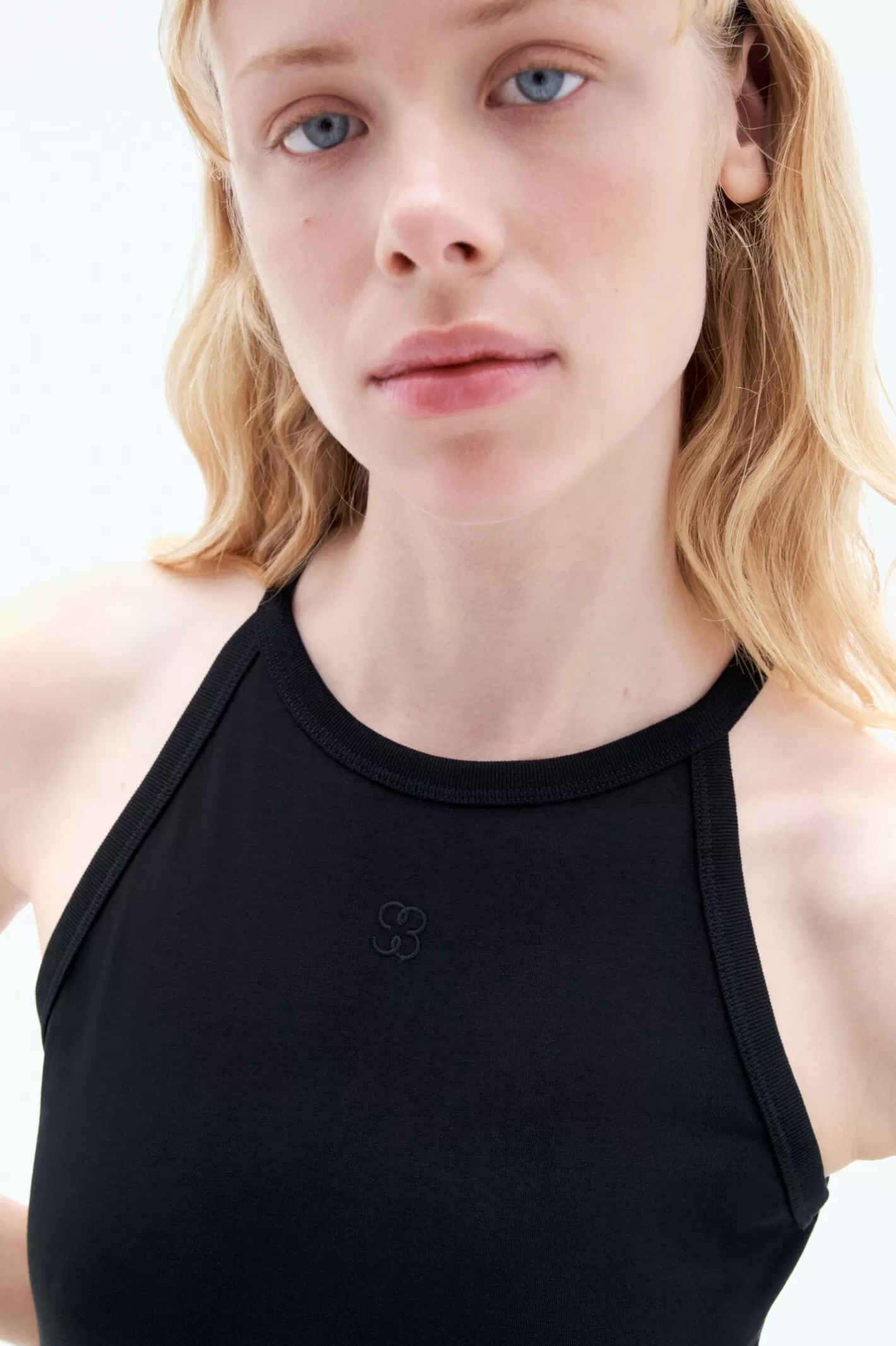 Filippa K 93 Cotton Tank Black-Woman Tops