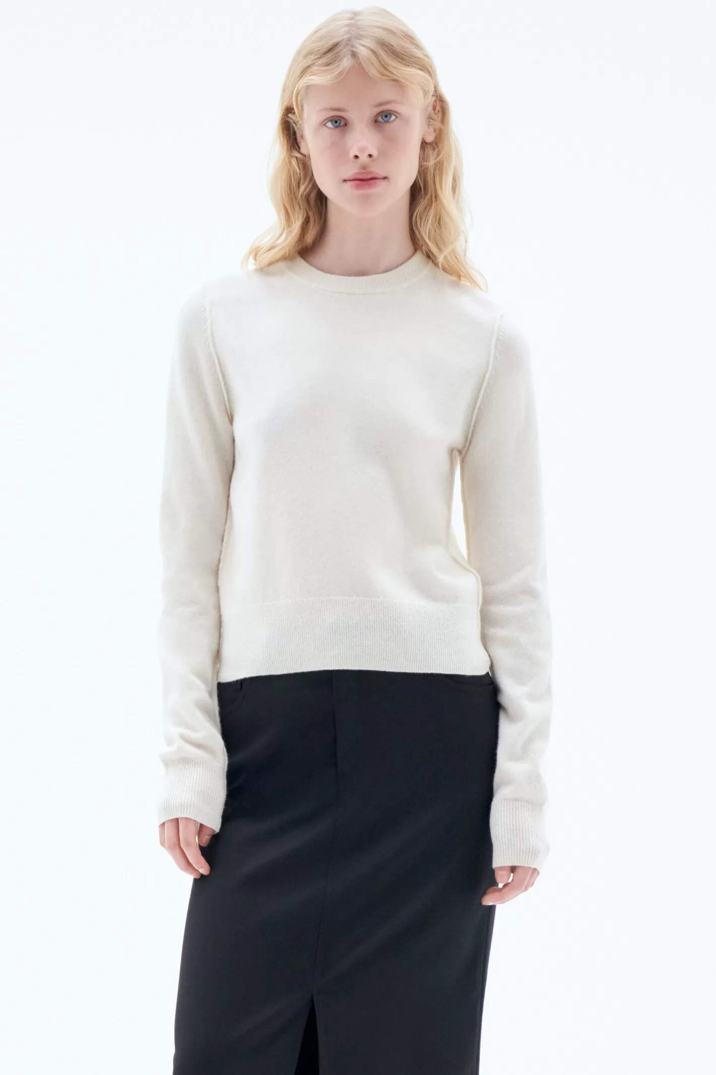 Filippa K 93 Inside-out Sweater Ivory-Woman Knitwear