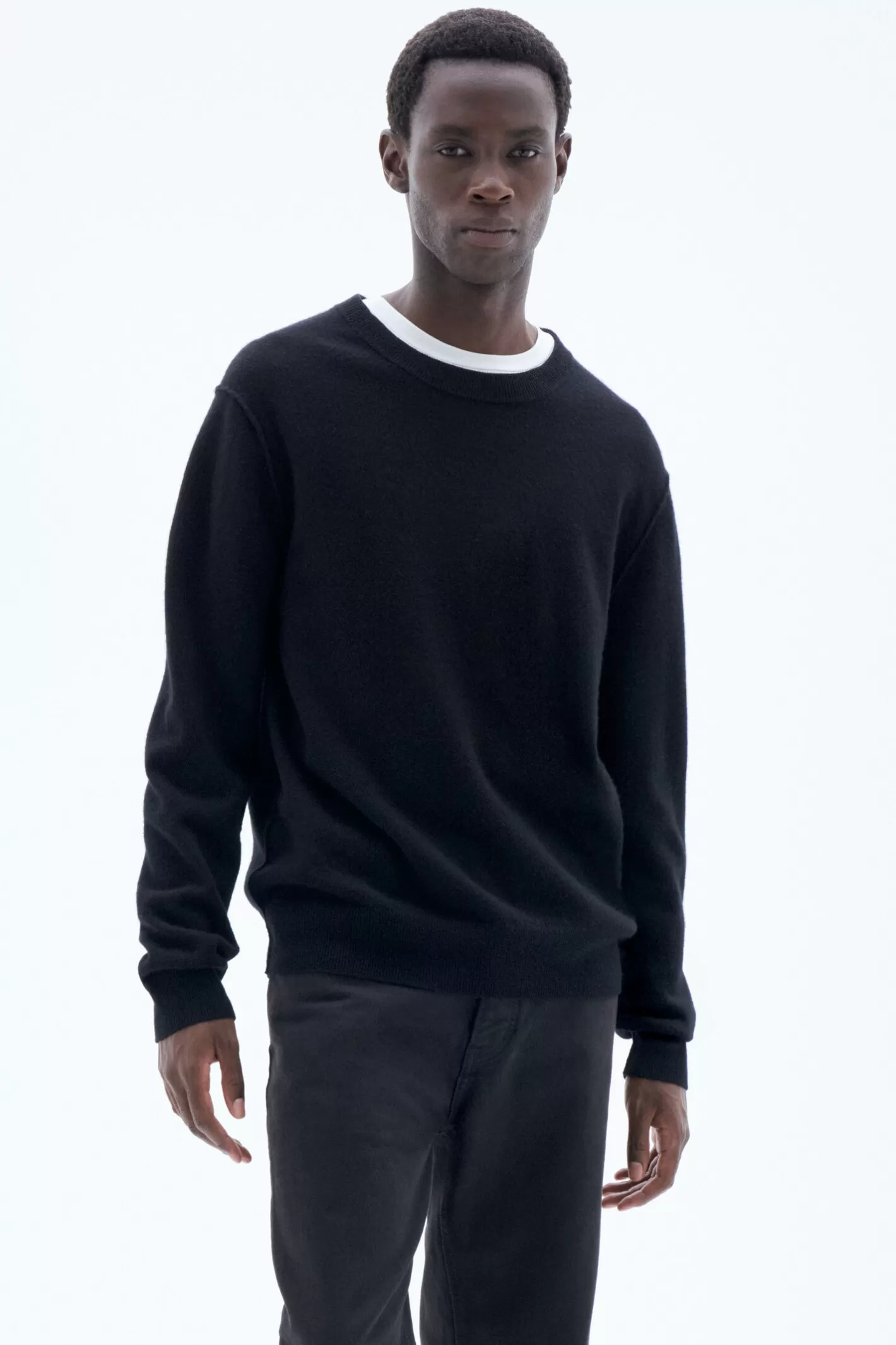 Filippa K 93 Inside-out Sweater Black-Man Knitwear