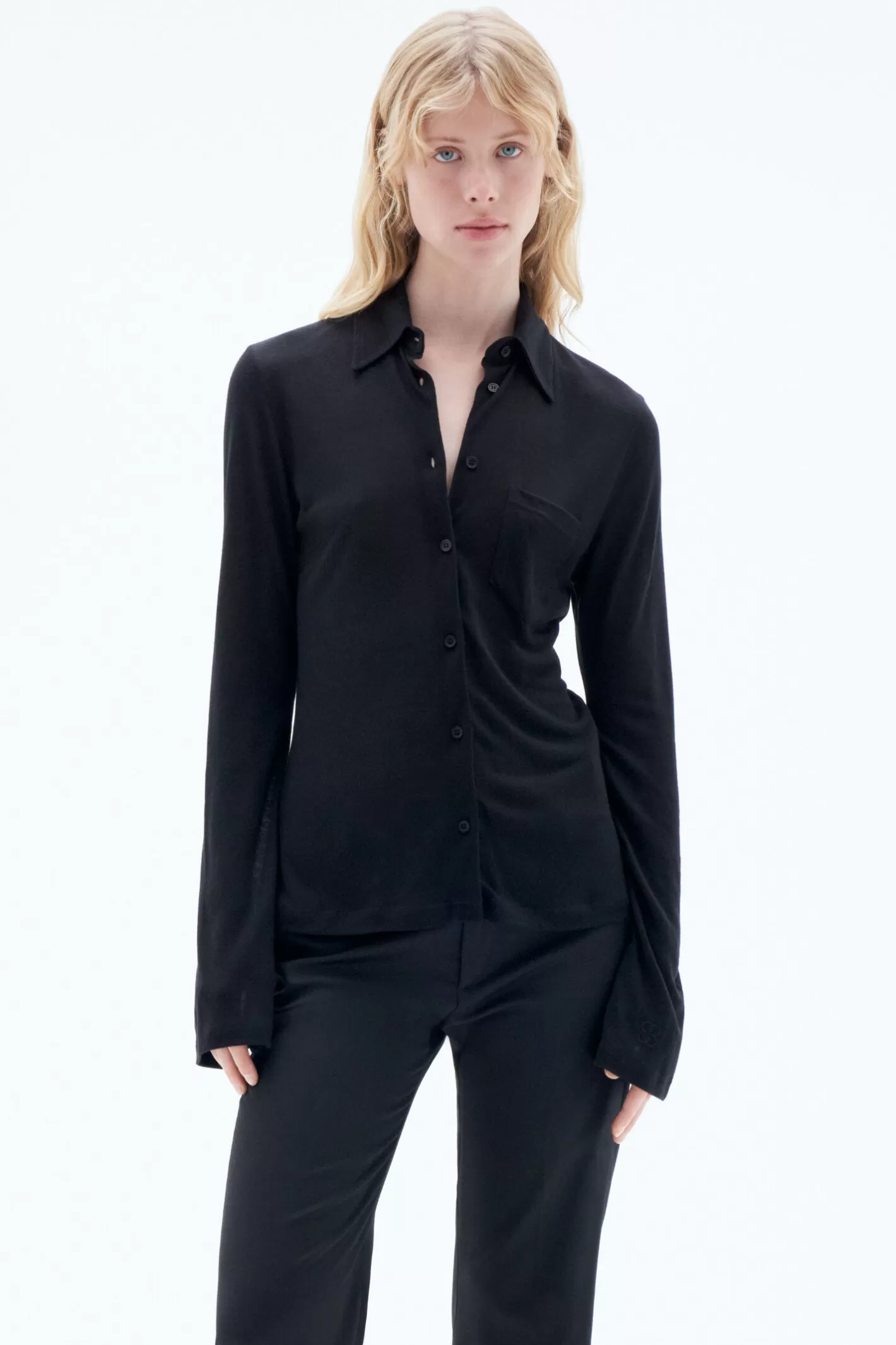 Filippa K 93 Jersey Shirt Black-Woman Tops