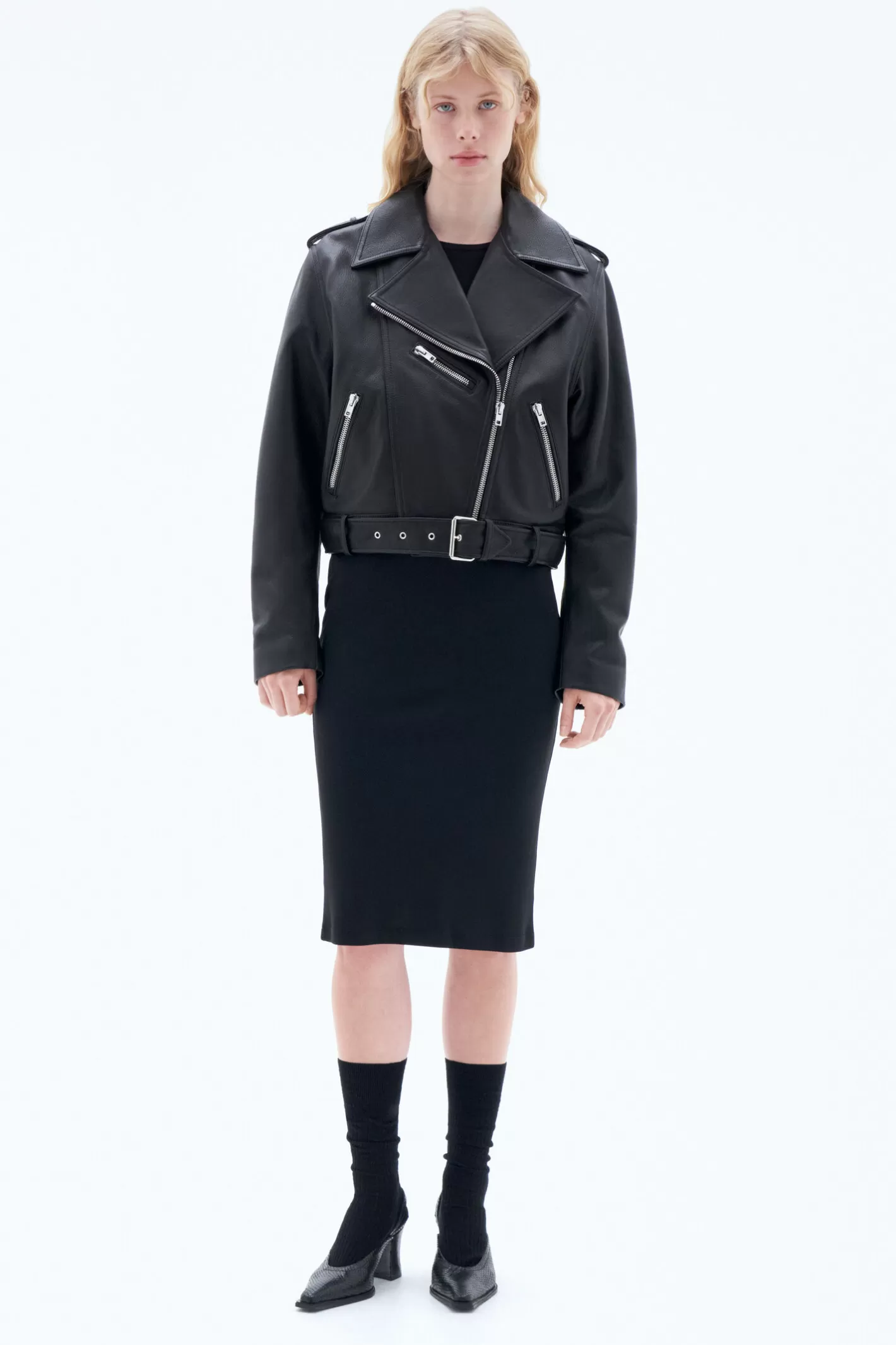 Filippa K 93 Leather Biker Jacket Black-Woman Outerwear