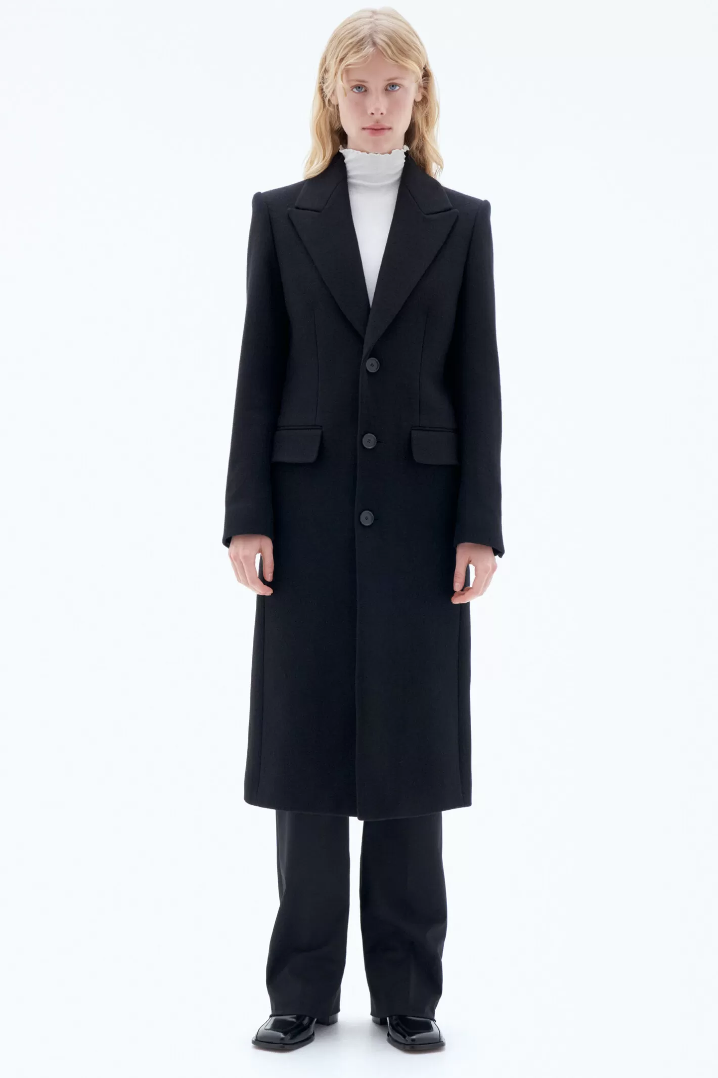 Filippa K 93 Slim Wool Coat Black-Woman Bestsellers | Outerwear