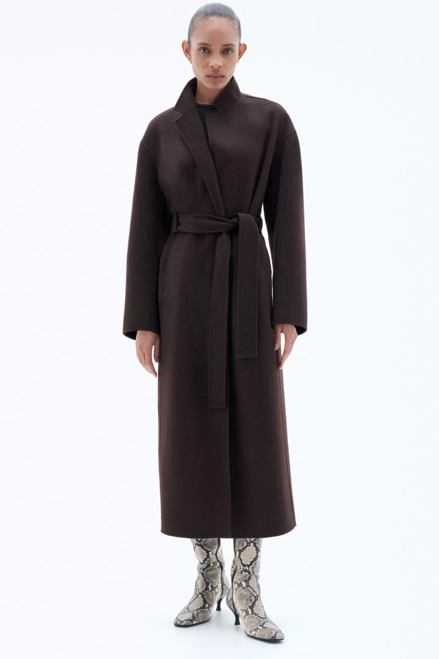 Filippa K Alexa Coat Dark Chocolate-Woman Outerwear