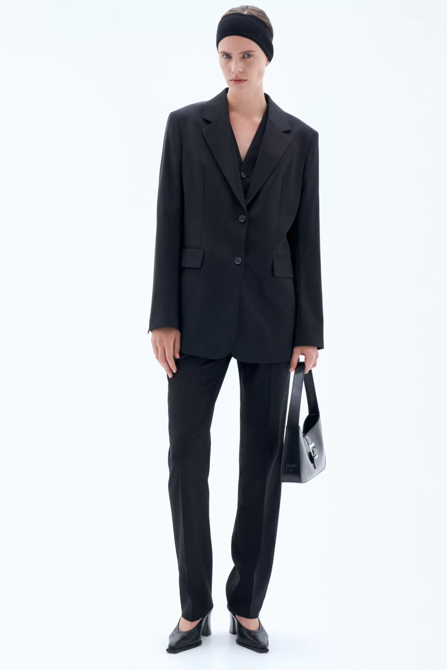 Filippa K Alison Cool Wool Blazer Black-Woman Blazers | Tailoring