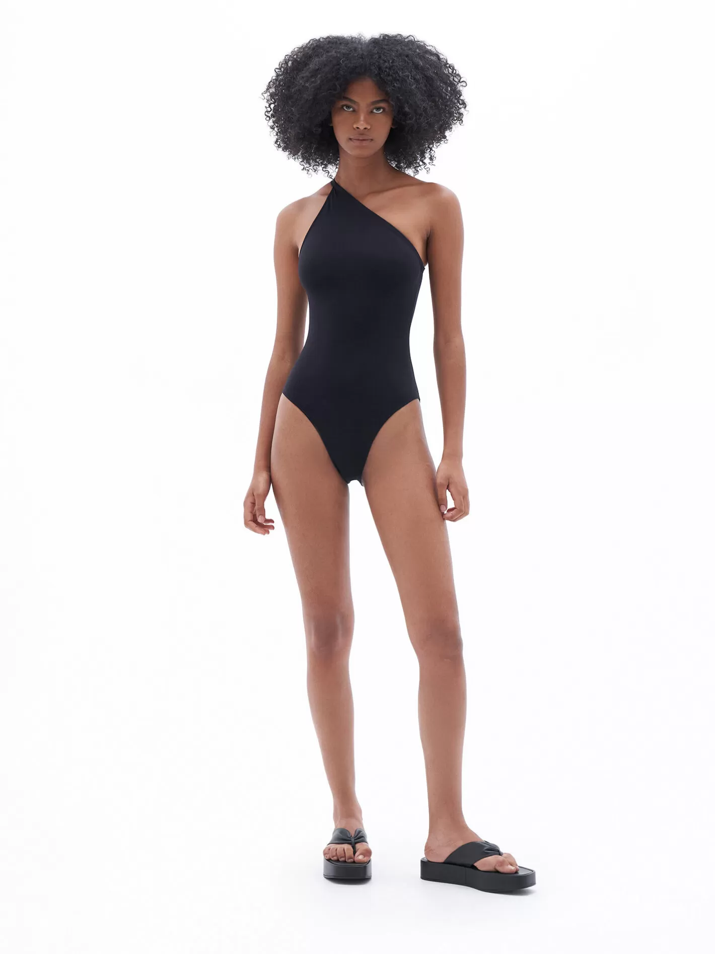 Filippa K Asymmetric Swimsuit Black-Woman Swim