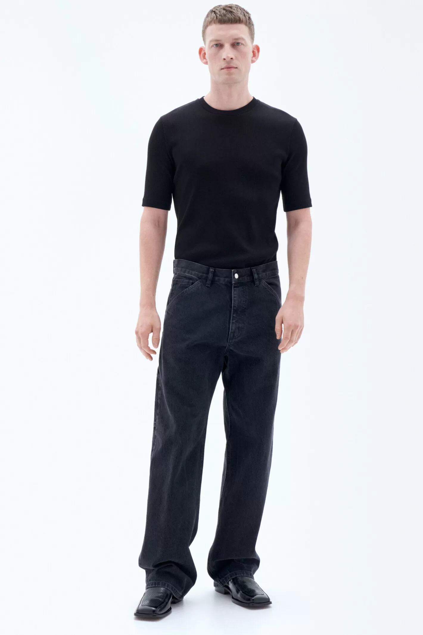 Filippa K Baggy Jeans Charcoal Black-Man Denim