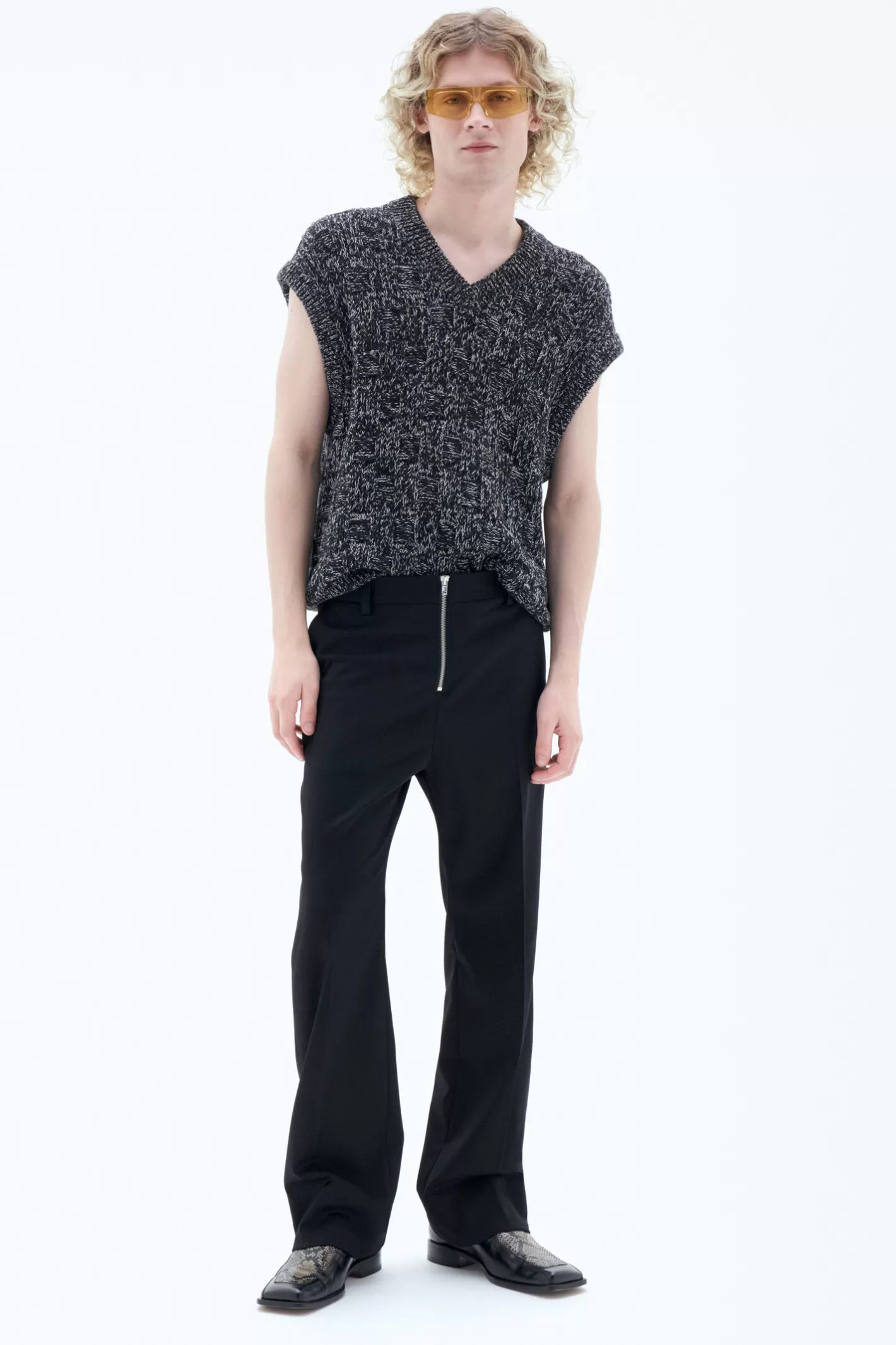 Filippa K Bootcut Zip Trousers Black-Man Trousers