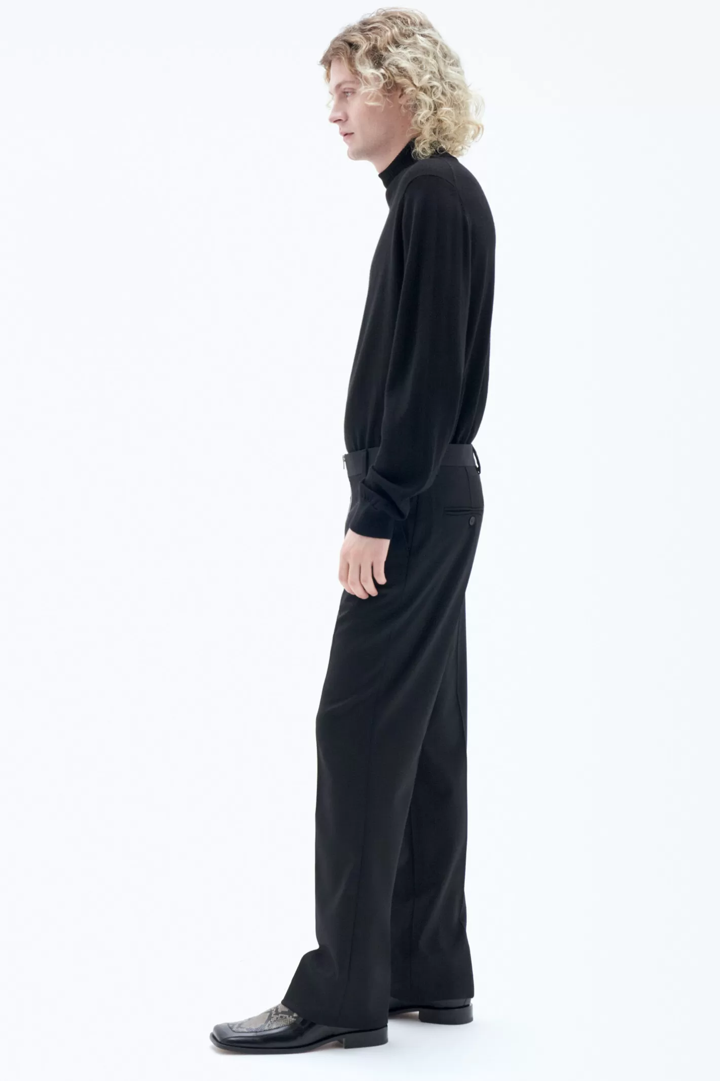 Filippa K Bootcut Zip Trousers Black-Man Trousers