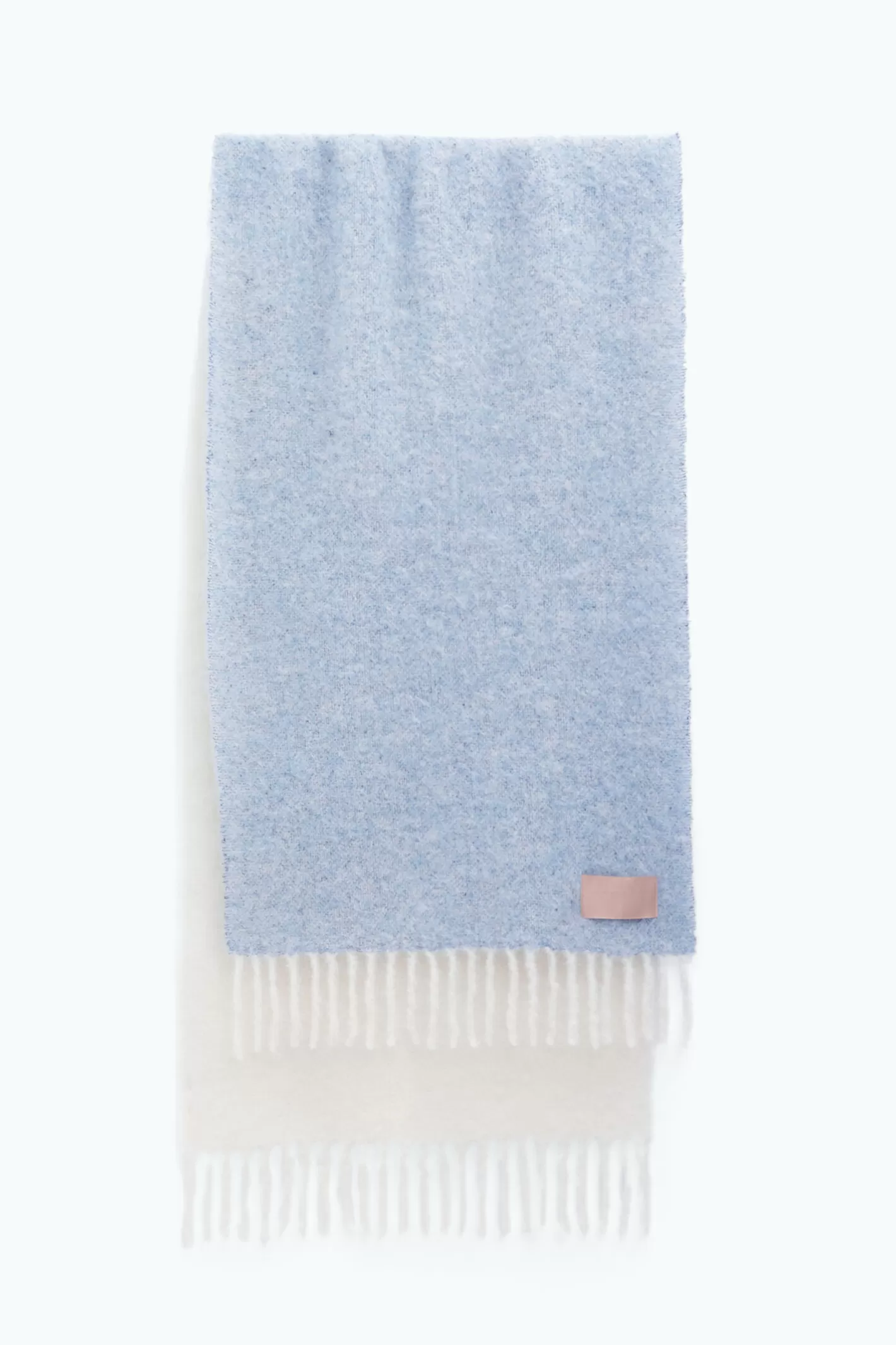 Filippa K Boucle Colour Block Scarf Ice Blue/Off White-Man | Woman Hats & Scarves