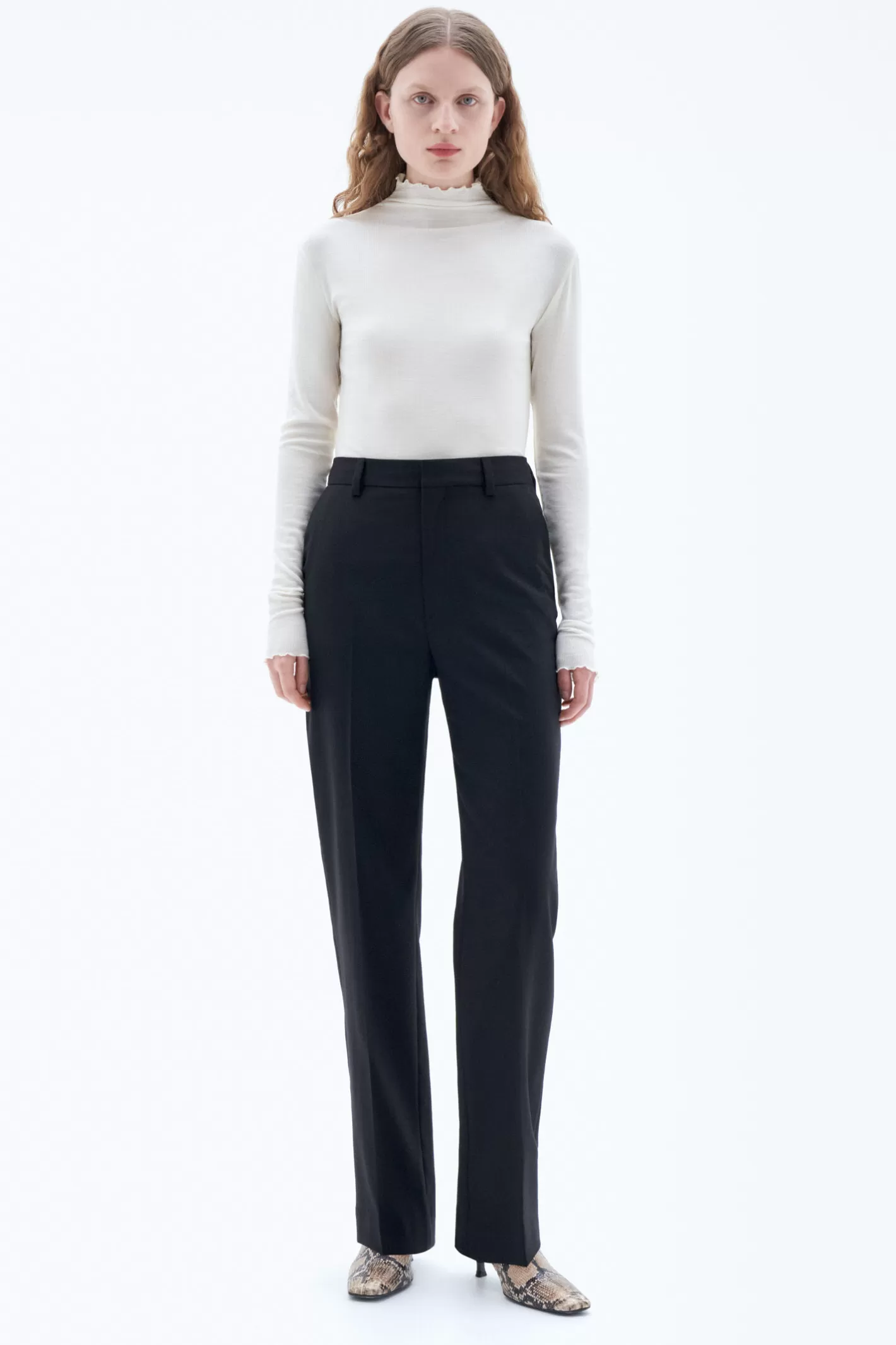 Filippa K Cara Cool Wool Trouser Black-Woman Trousers