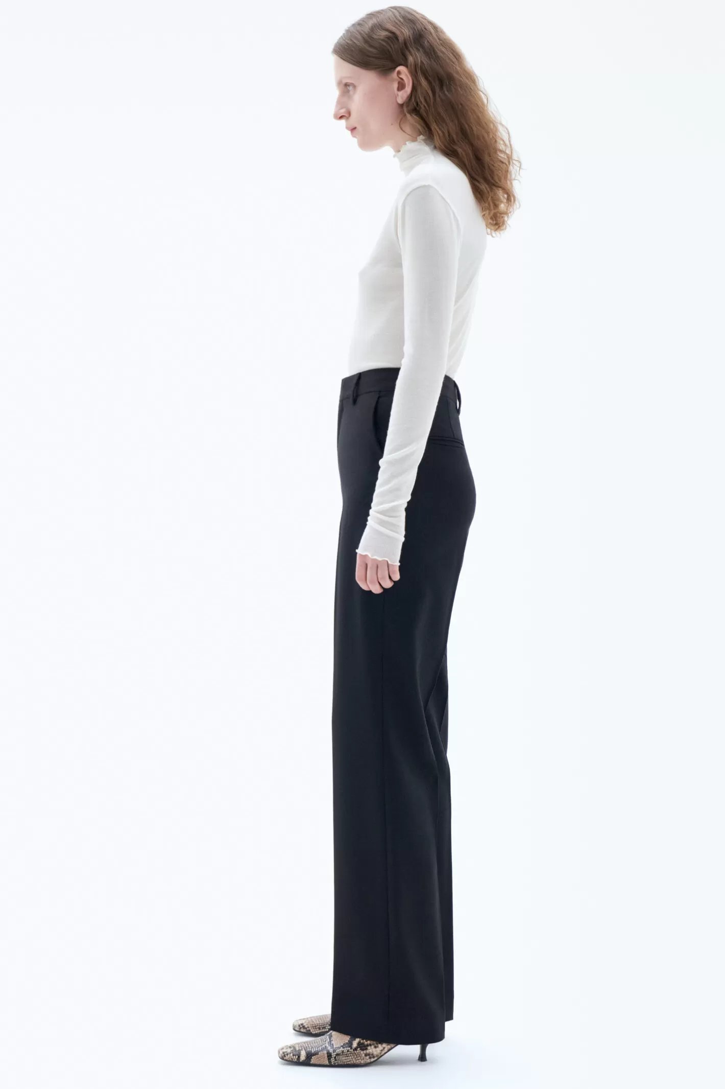 Filippa K Cara Cool Wool Trouser Black-Woman Trousers