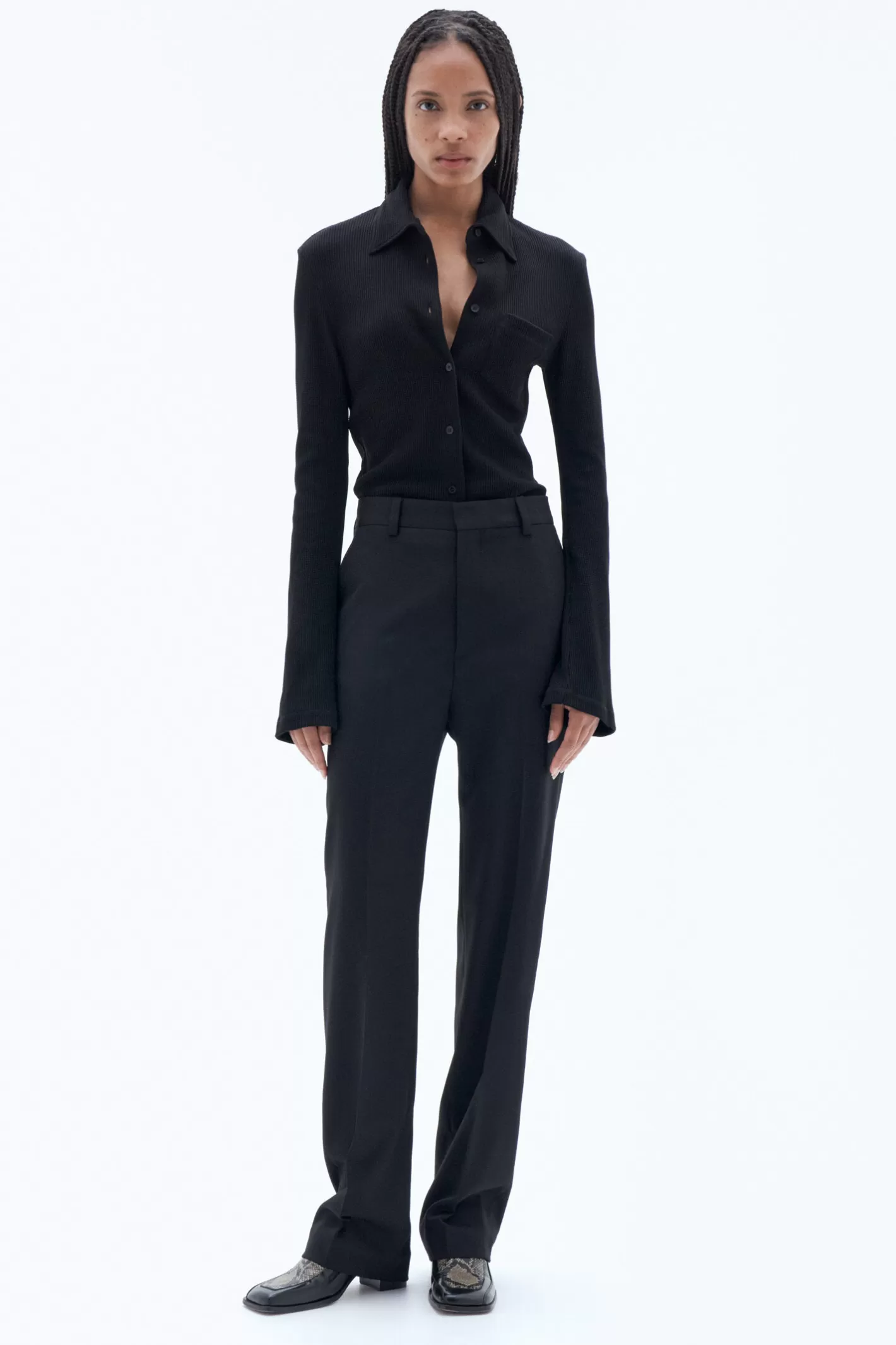 Filippa K Cara Flannel Trousers Black-Woman Bestsellers | Trousers