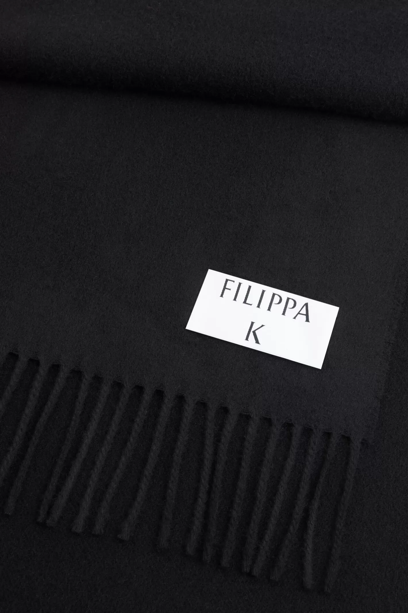 Filippa K Cashmere Blend Scarf Black-Woman Hats & Scarves