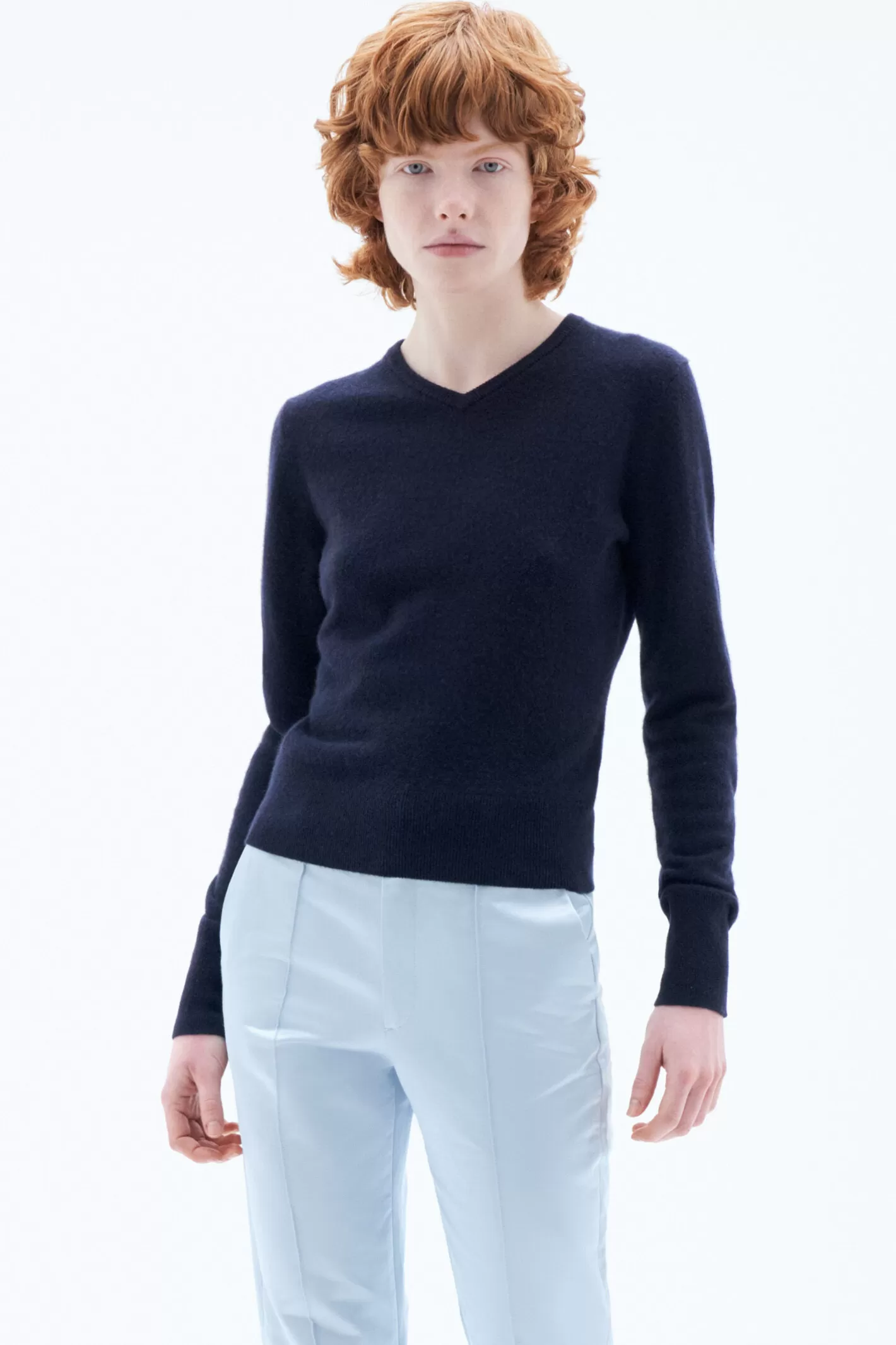 Filippa K Cashmere Sweater Navy-Woman Knitwear