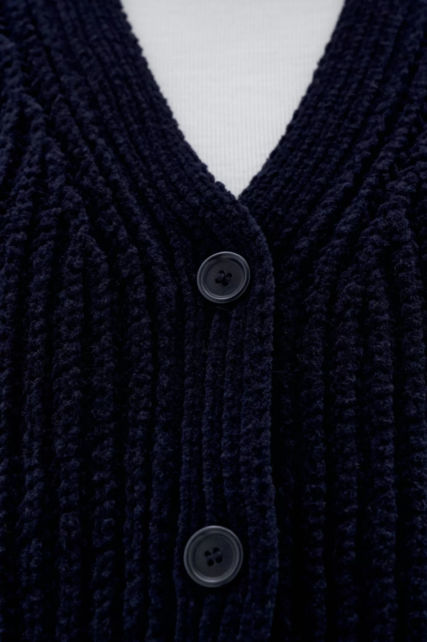 Filippa K Chenille Cardigan Navy-Woman Knitwear