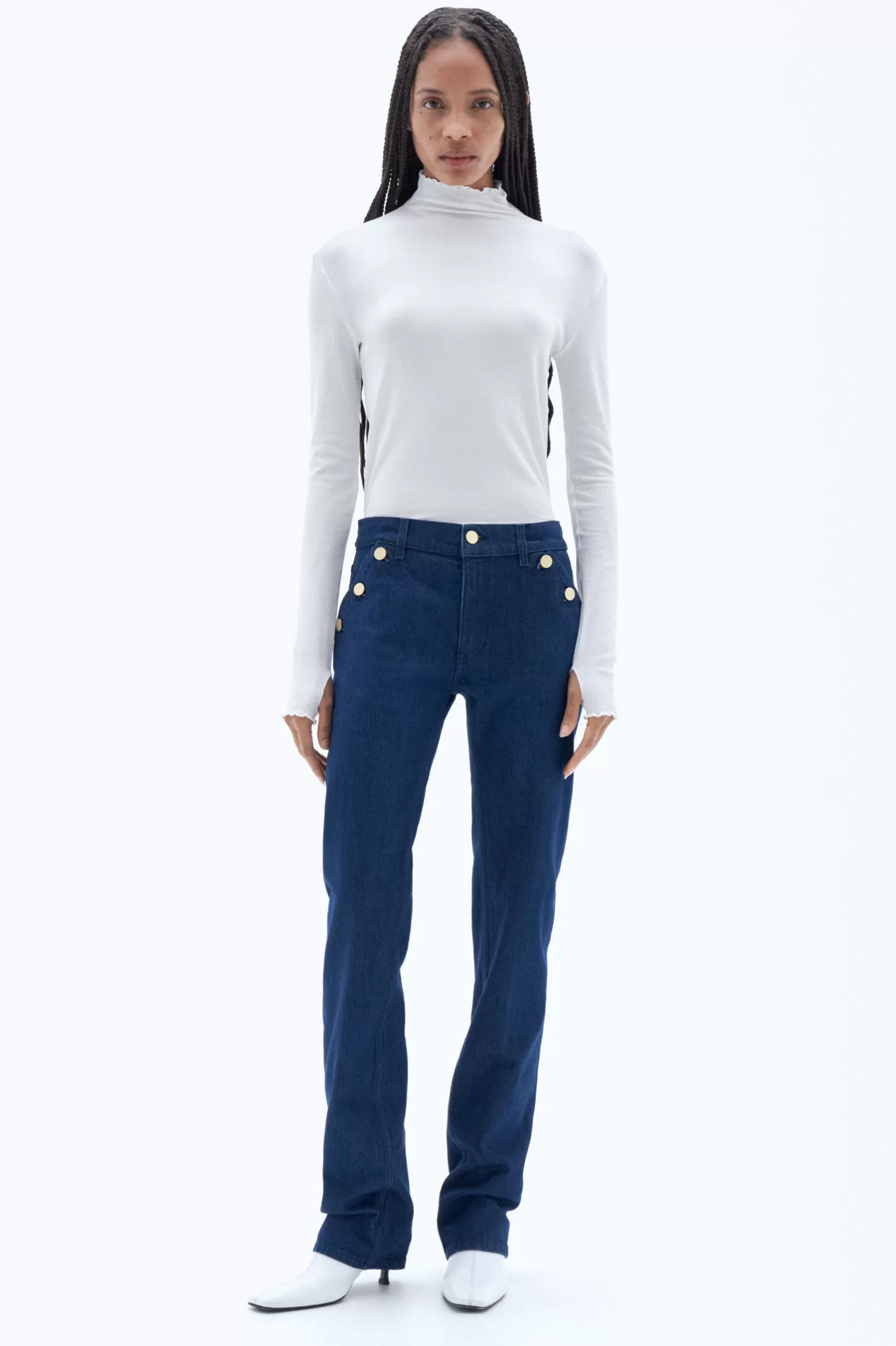 Filippa K Classic Straight Jeans Ocean Blue-Woman Denim