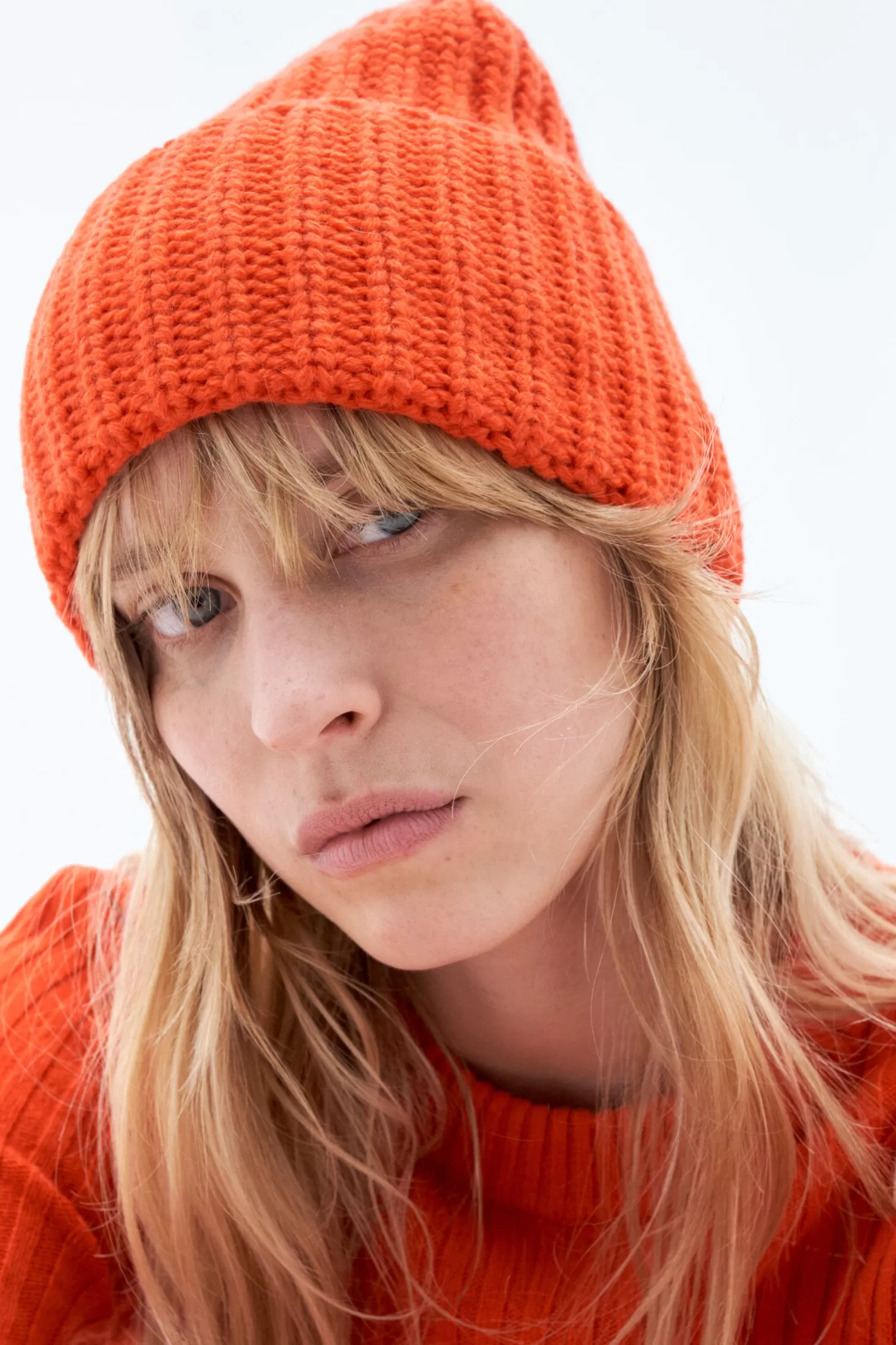 Filippa K Corinne Hat Red Orange-Woman Hats & Scarves