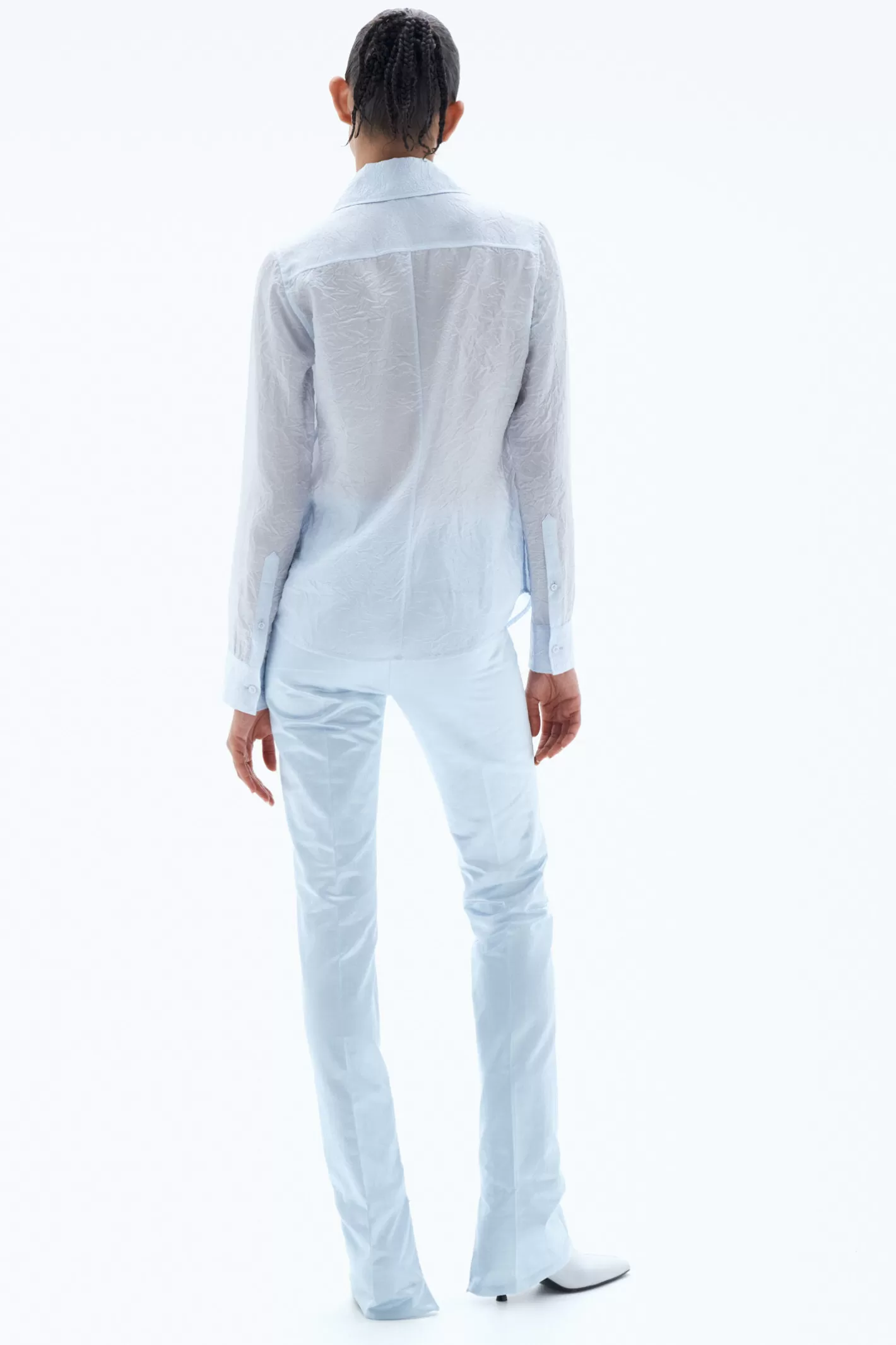 Filippa K Crinkle Shirt Ice Blue-Woman Shirts & Blouses