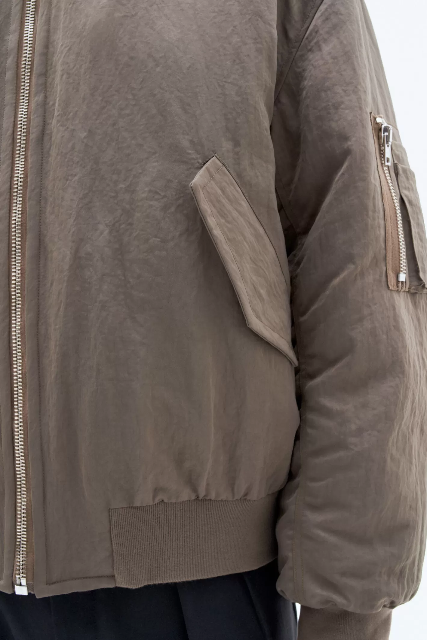 Filippa K Crinkled Bomber Jacket Nougat-Man Outerwear