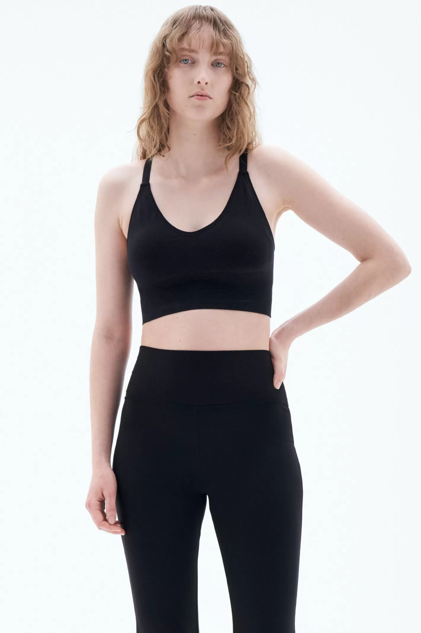 Filippa K Crossback Seamless Support Bra Black-Woman Sports bras