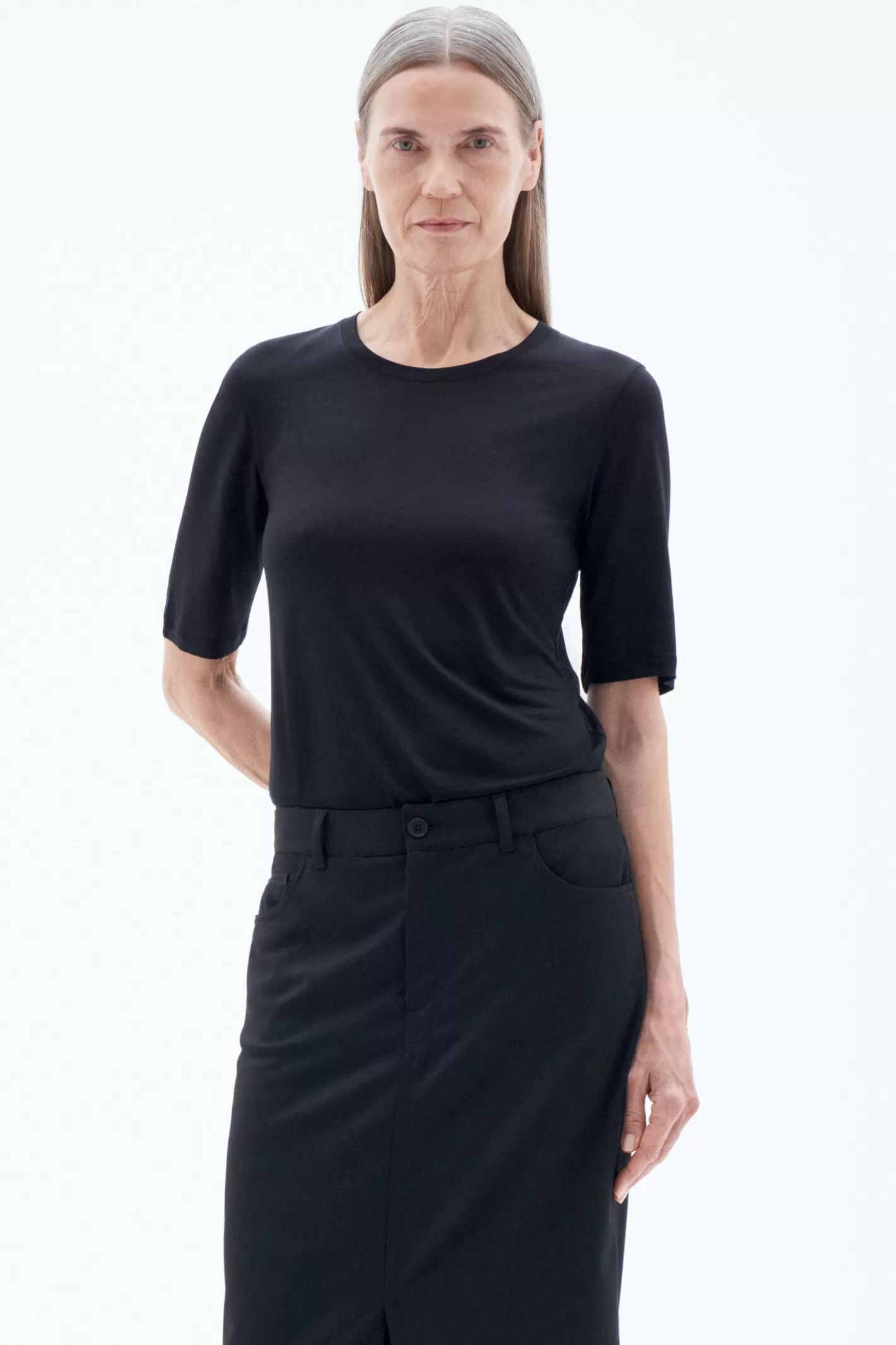 Filippa K Elena Tee Black-Woman Tops