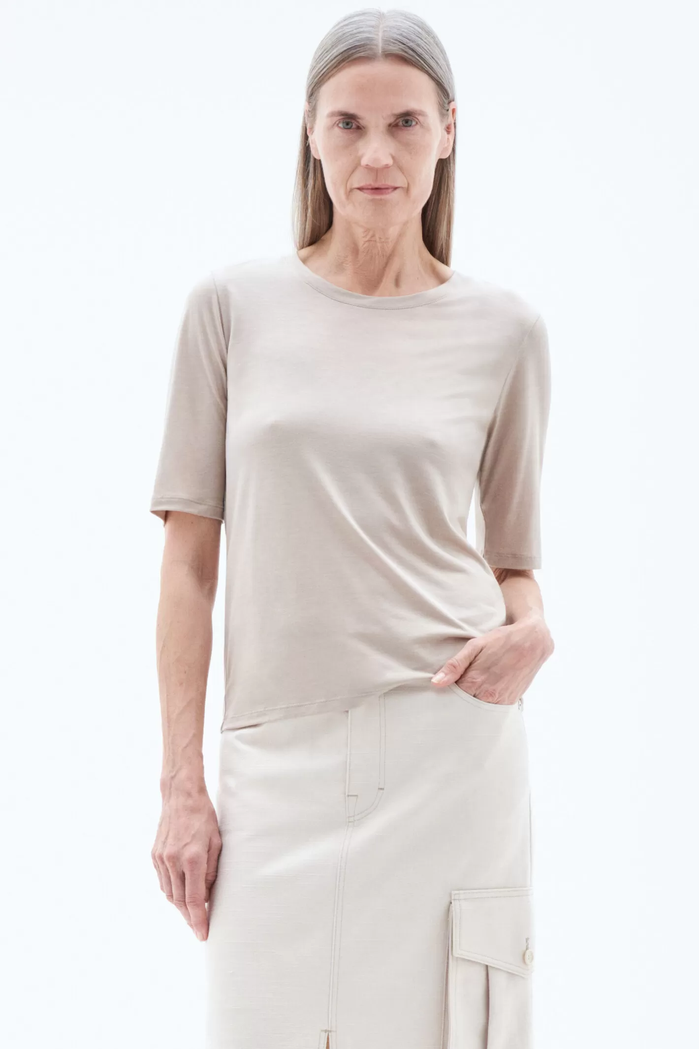 Filippa K Elena Tee Taupe-Woman Tops