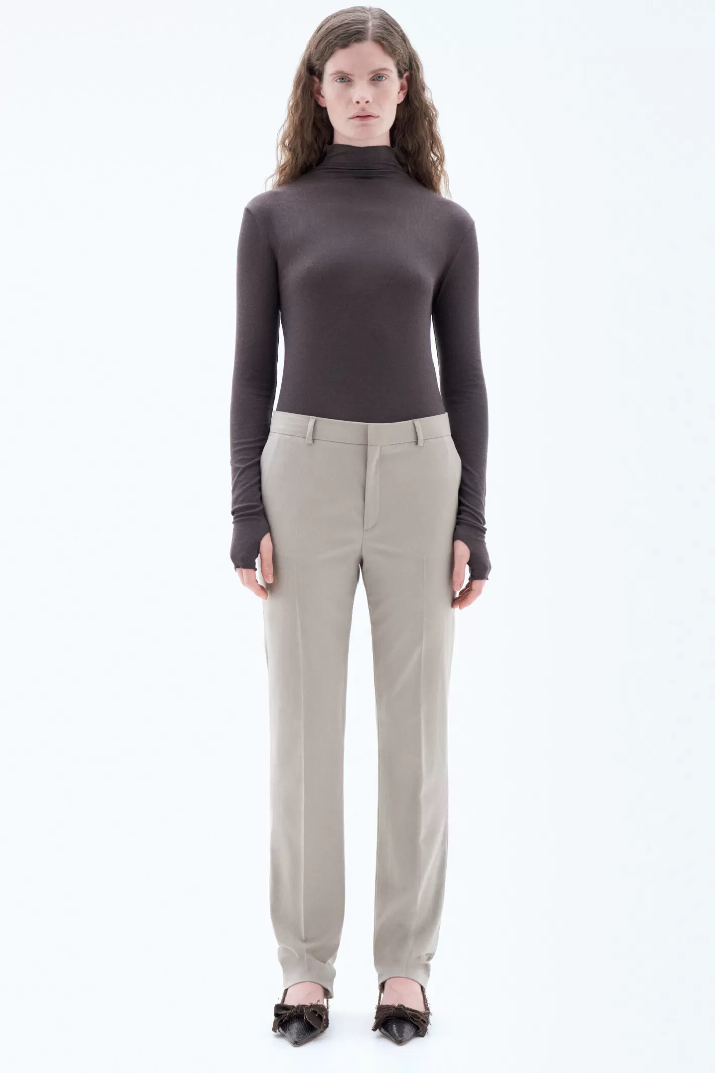 Filippa K Emma Wool Trousers Desert Taupe-Woman Tailoring | Trousers