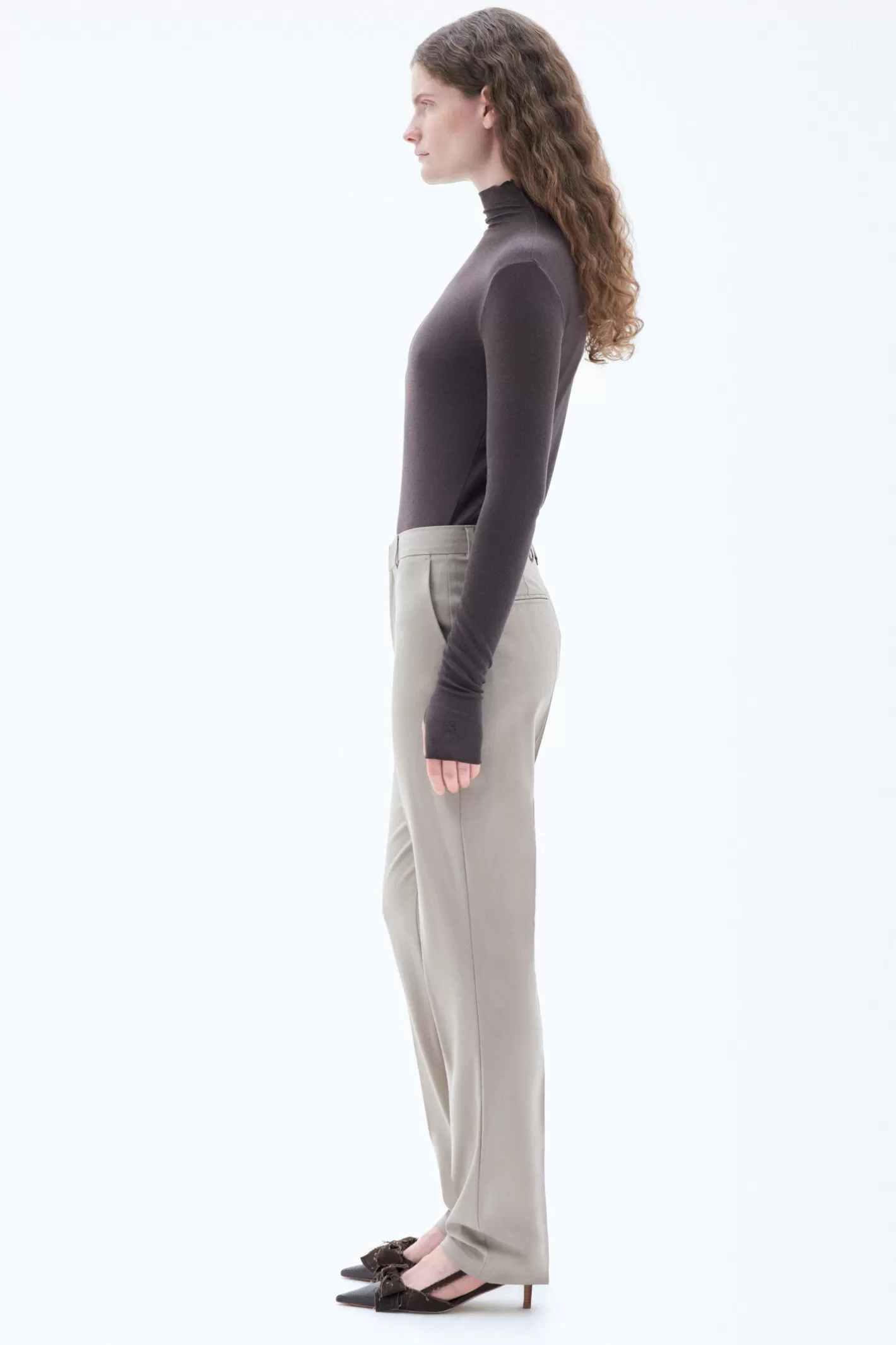 Filippa K Emma Wool Trousers Desert Taupe-Woman Tailoring | Trousers