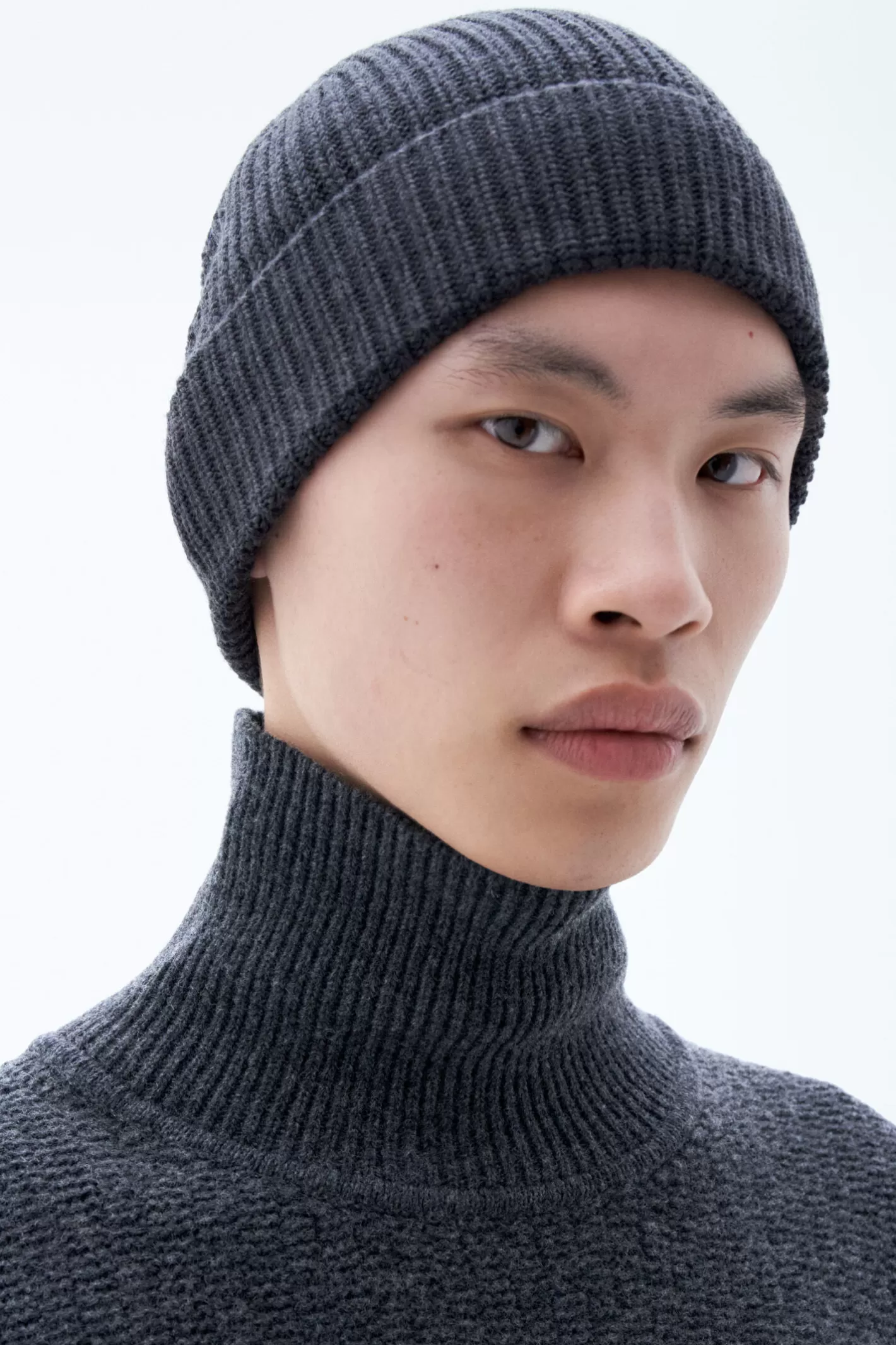 Filippa K Eric Hat Anthracite Melange-Man Hats & Scarves