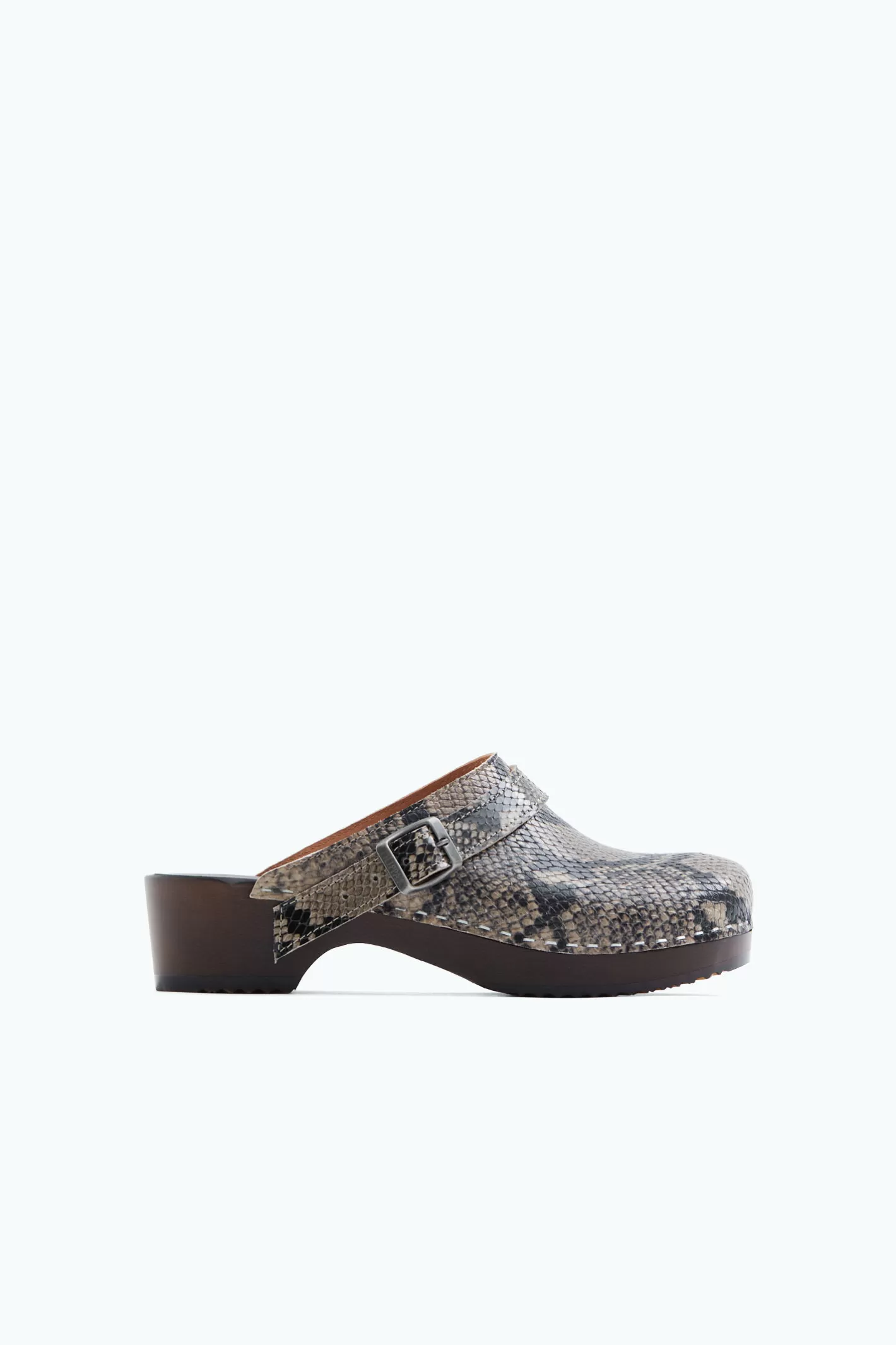 Filippa K FK x SH Backstrap Clog Printed Nougat Snake-Man | Woman Shoes