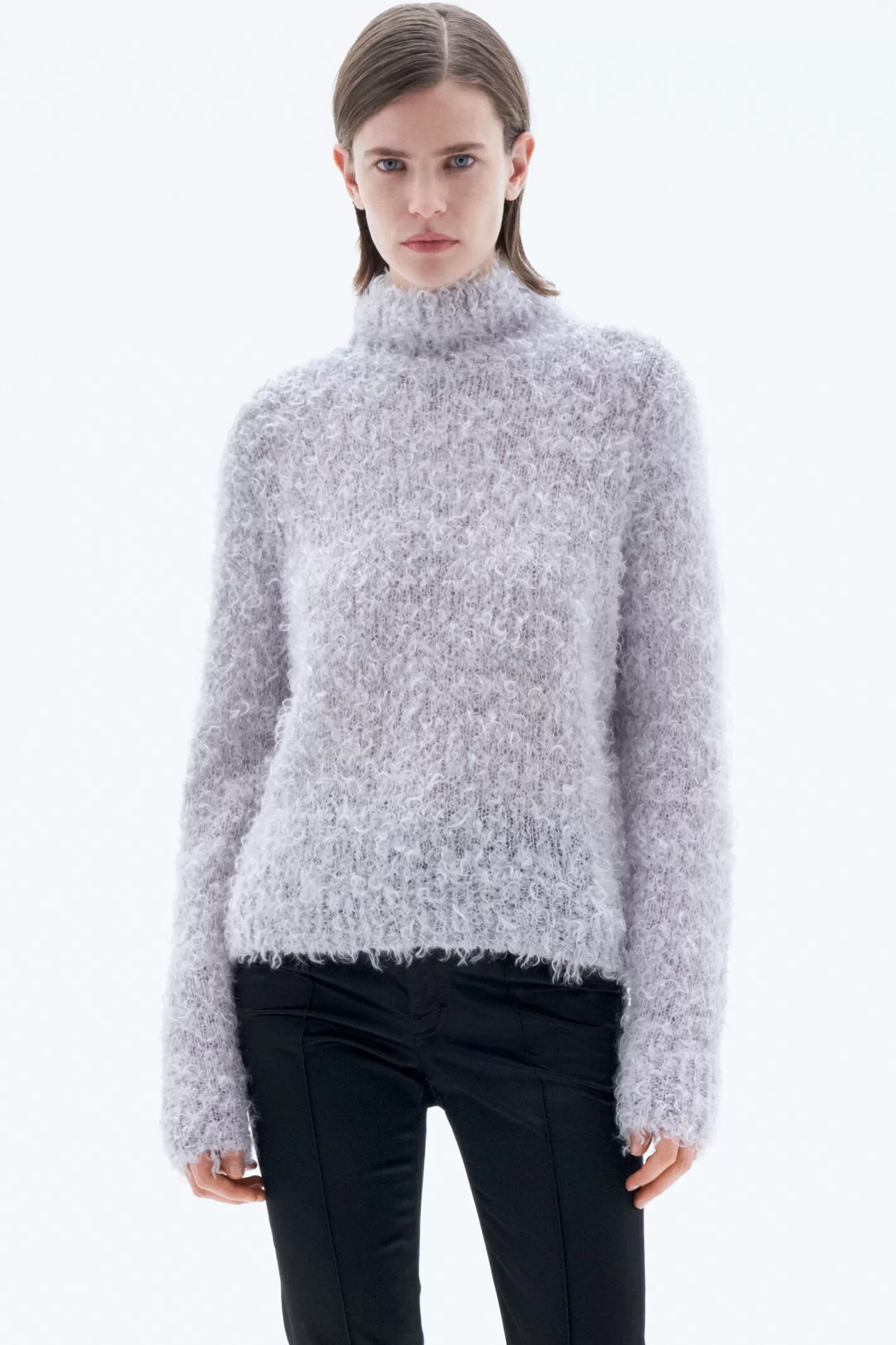 Filippa K Fluffy Sweater Pearl Grey-Woman Knitwear