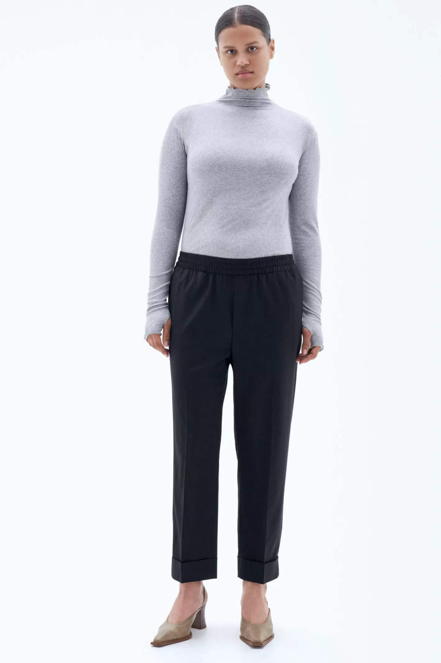 Filippa K Franca Cool Wool Trousers Black-Woman Trousers