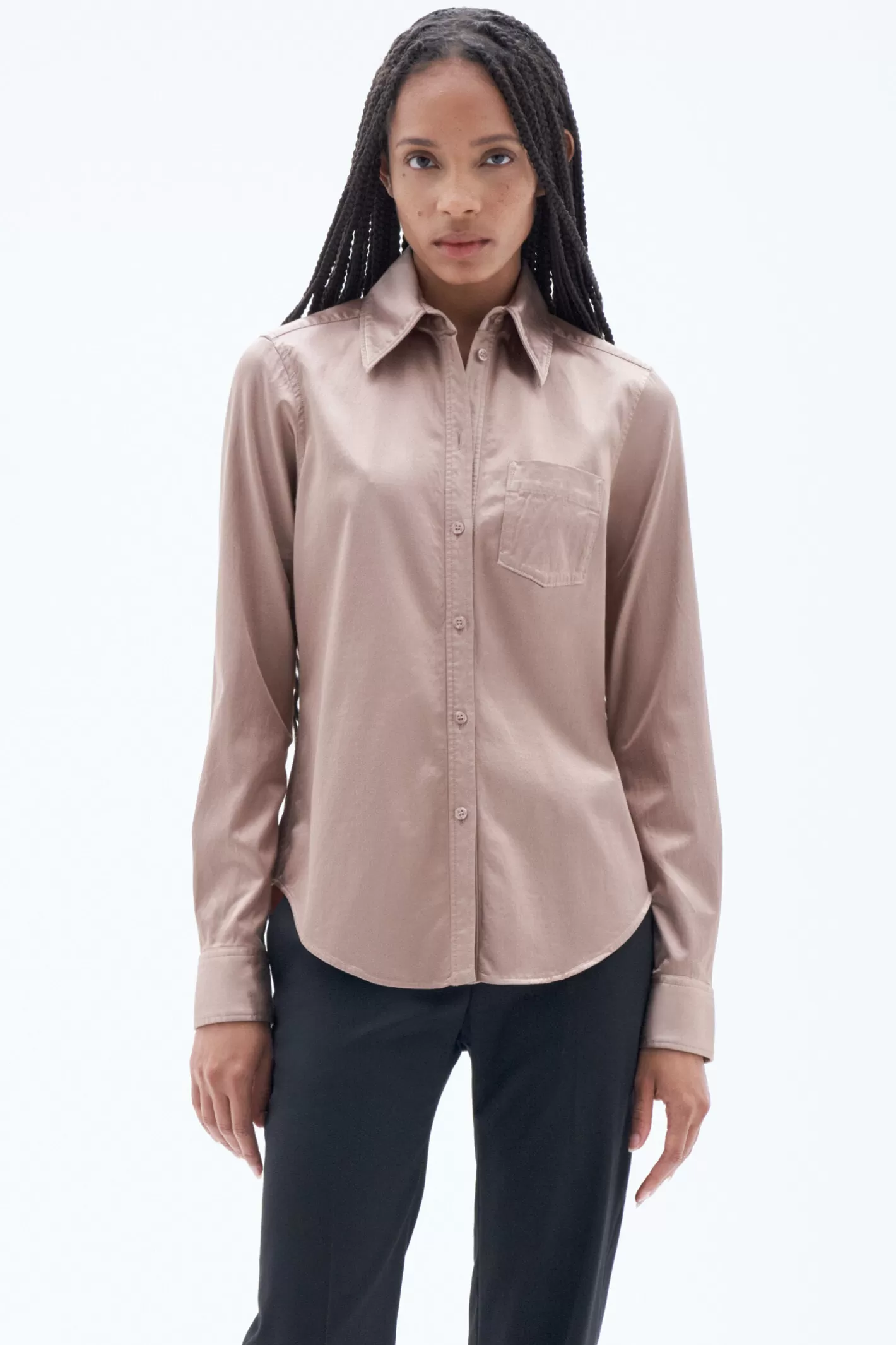 Filippa K Garment Dyed Shirt Nougat-Woman Shirts & Blouses