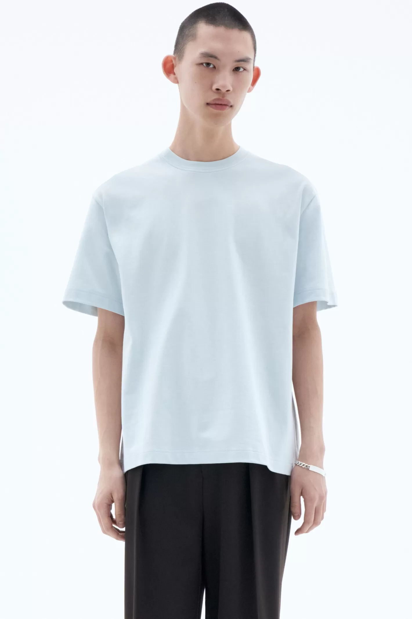 Filippa K Heavy Crewneck Tee Ice Blue-Man T-Shirts