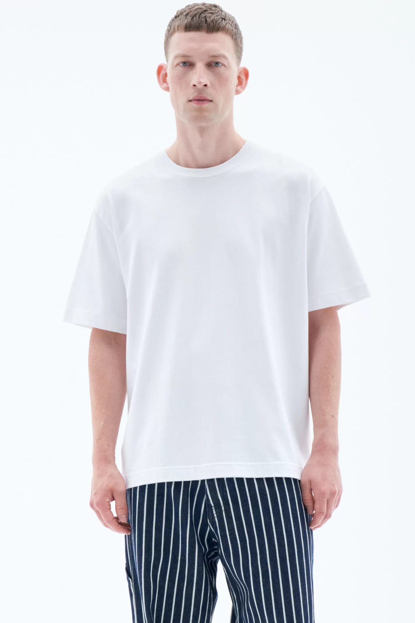 Filippa K Heavy Crewneck Tee White-Man T-Shirts