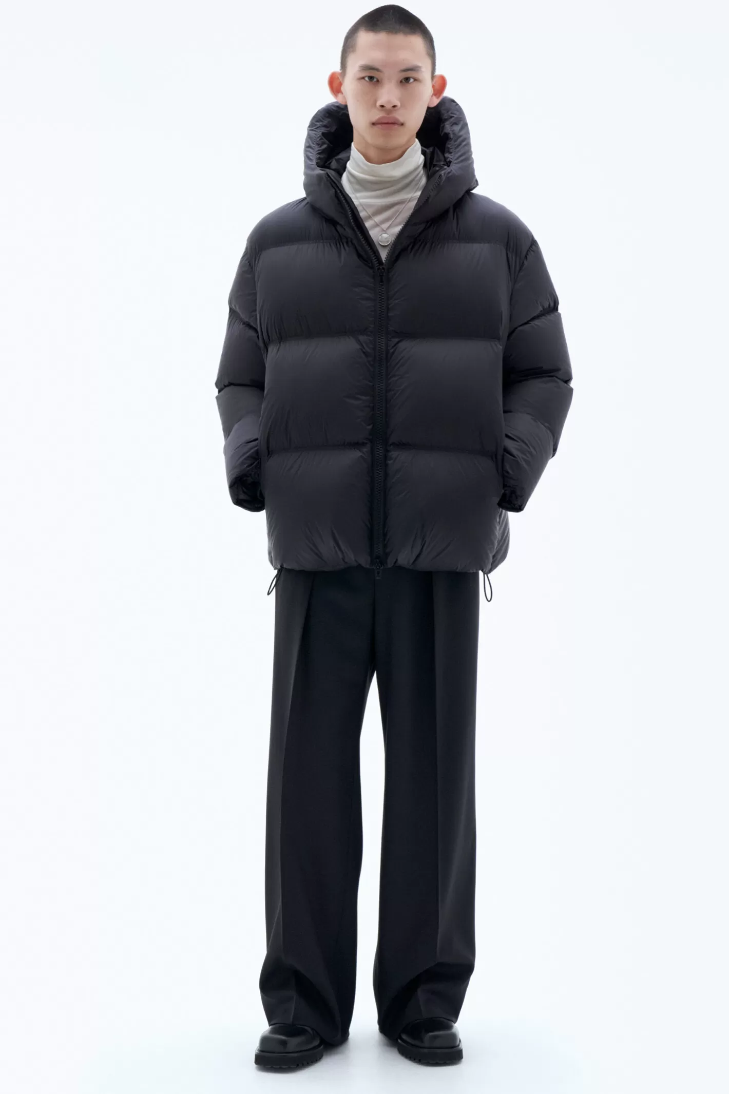 Filippa K Hooded Puffer Jacket Black-Man | Woman Outerwear