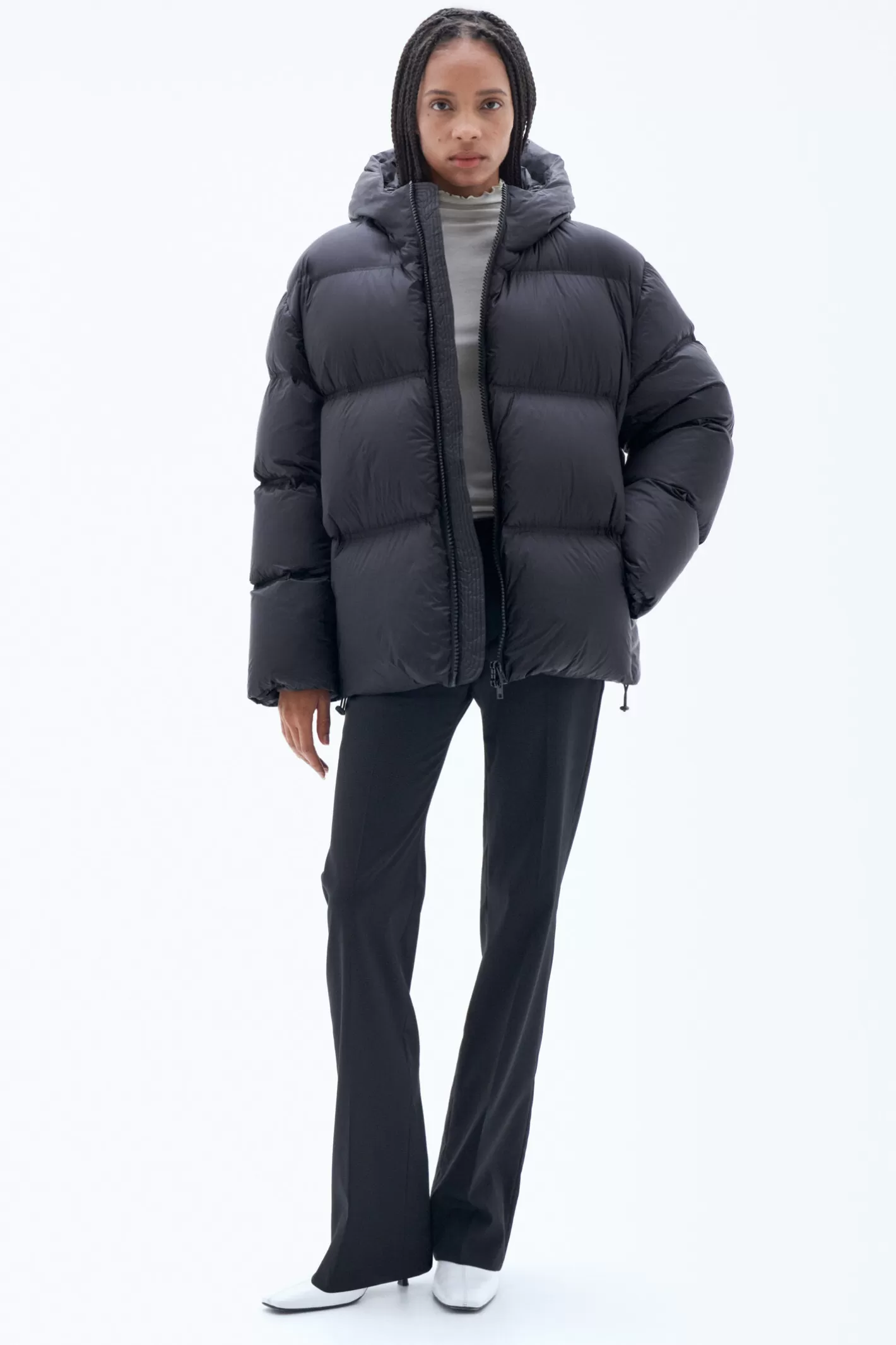 Filippa K Hooded Puffer Jacket Black-Man | Woman Outerwear