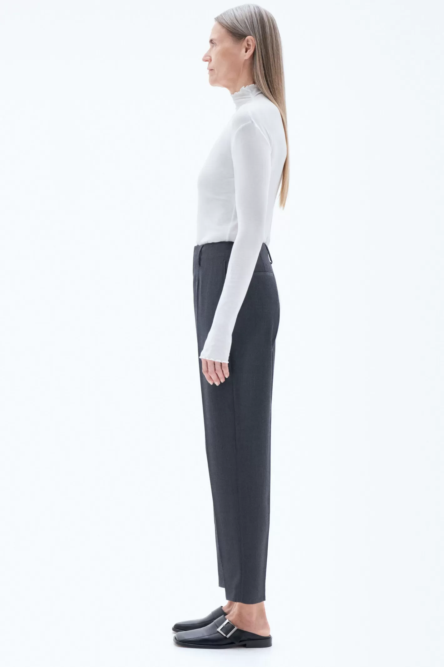 Filippa K Karlie Trousers Dk. Grey Mel.-Woman Trousers