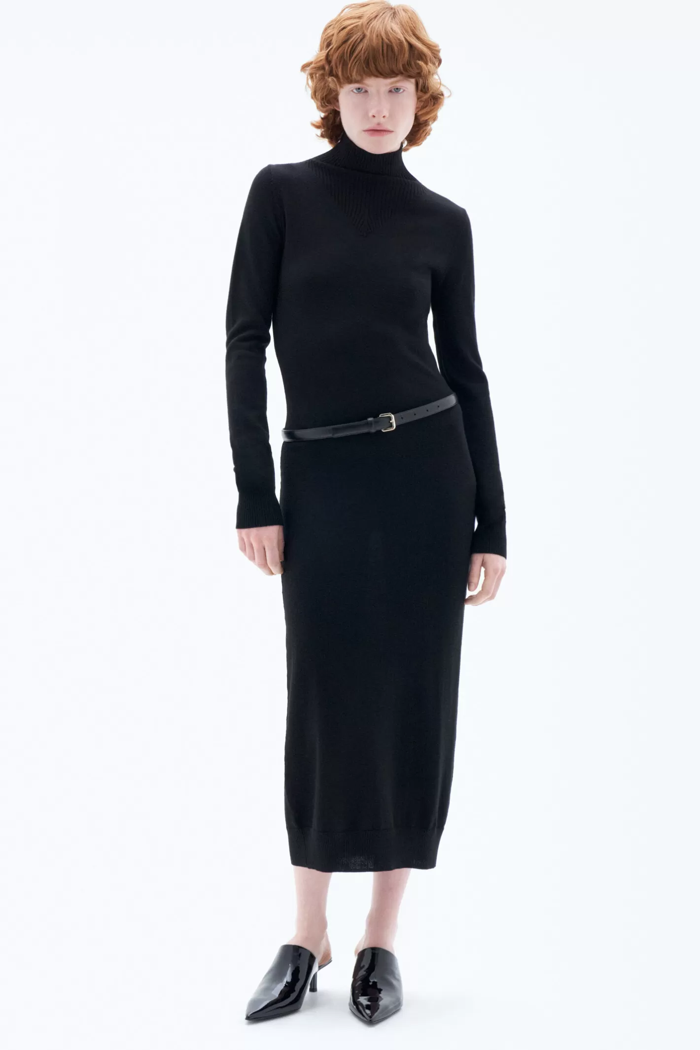 Filippa K Knit Turtleneck Dress Black-Woman Dresses