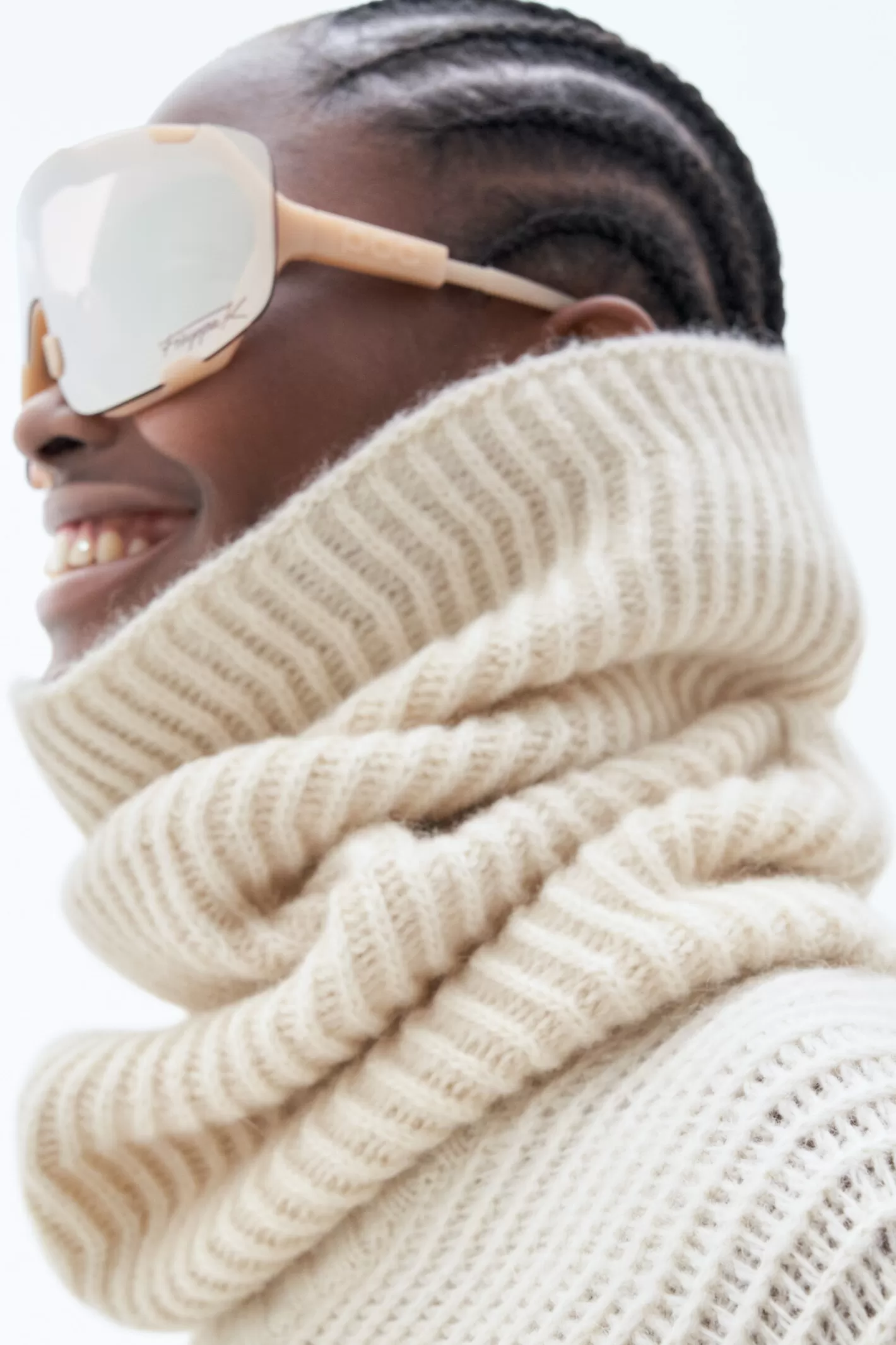 Filippa K Knitted Snood Winter White-Woman Hats & Scarves