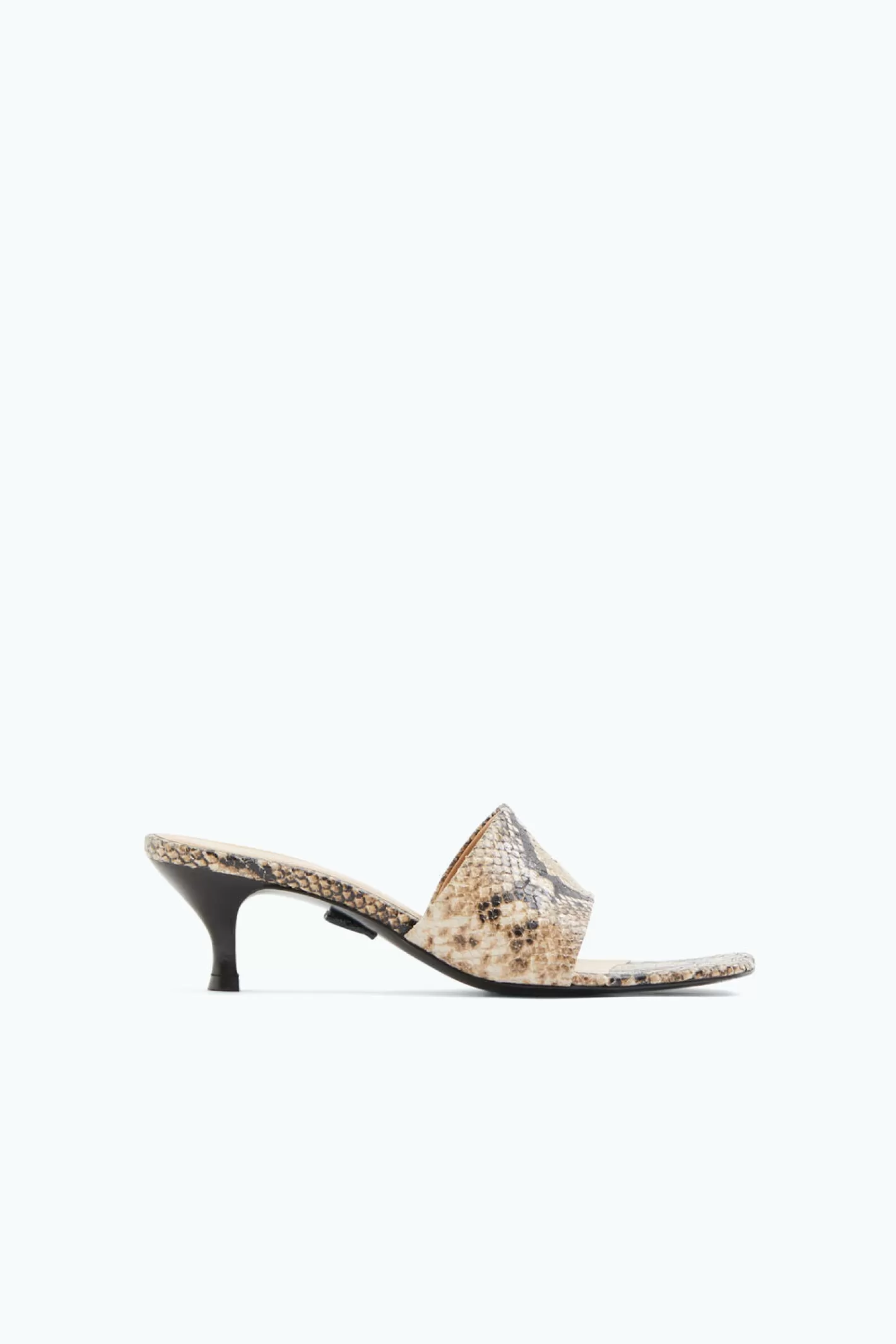 Filippa K Lace Up Sandals Printed Beige Snake-Woman Shoes