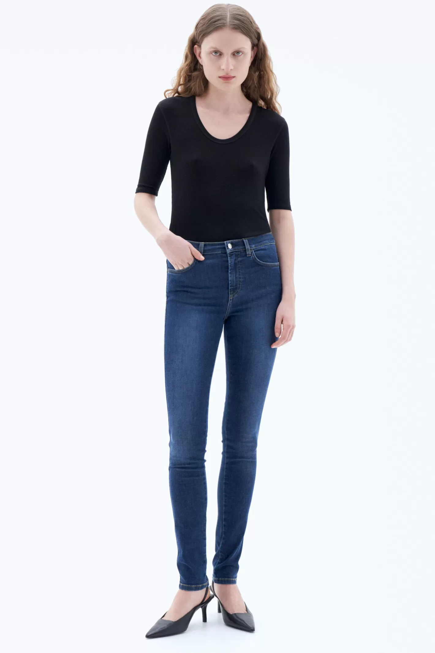 Filippa K Lola Super Stretch Jeans Midnight Blue Wash-Woman Denim