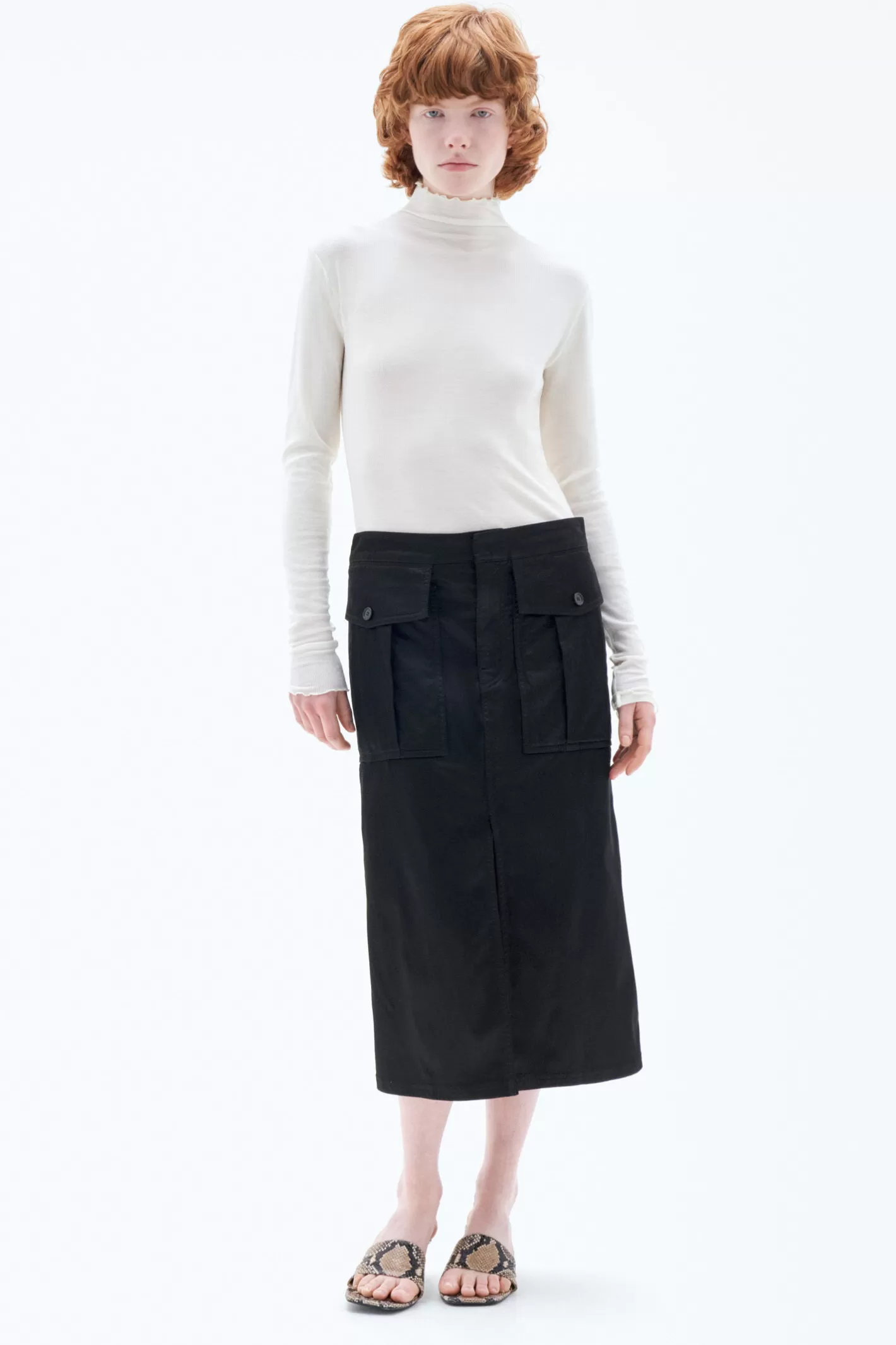 Filippa K Long Cargo Skirt Black-Woman Skirts & Shorts