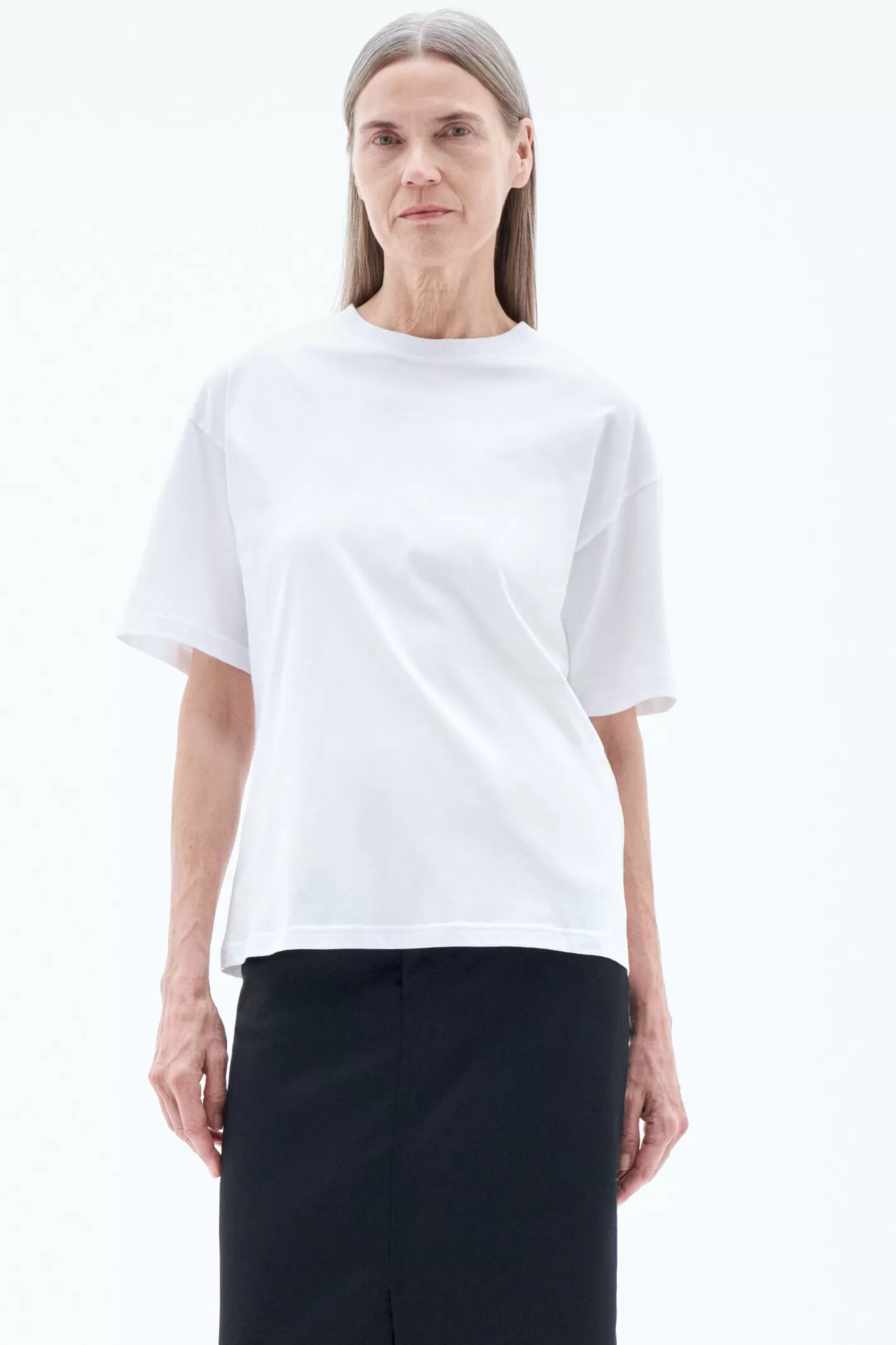 Filippa K Loose Fit Tee White-Woman Tops