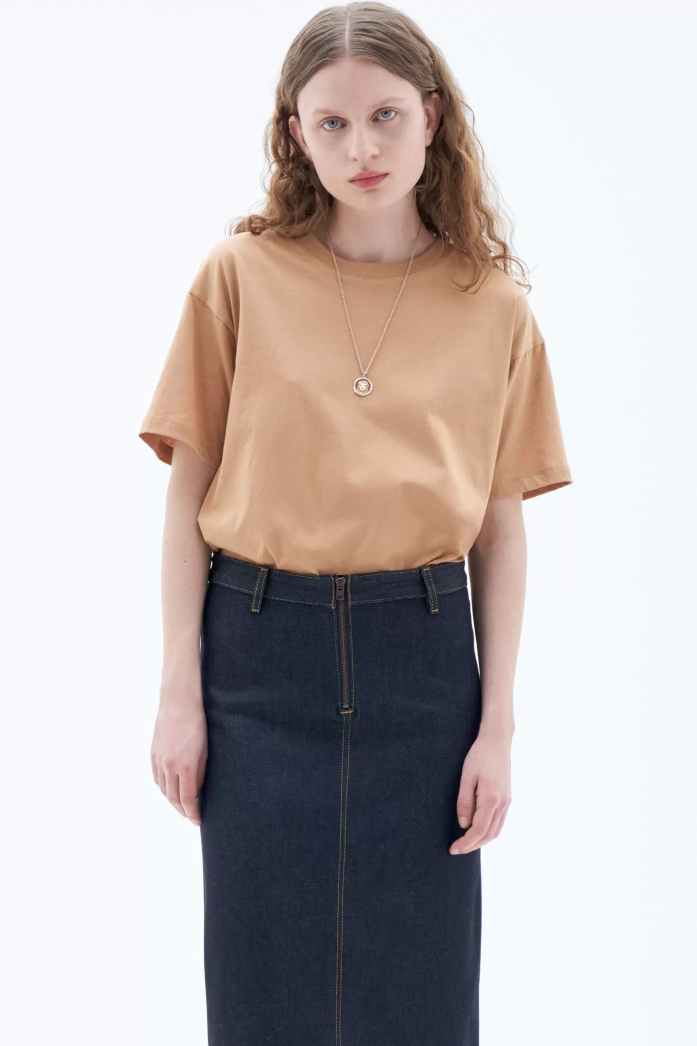 Filippa K Loose Fit Tee Sand Beige-Woman Tops