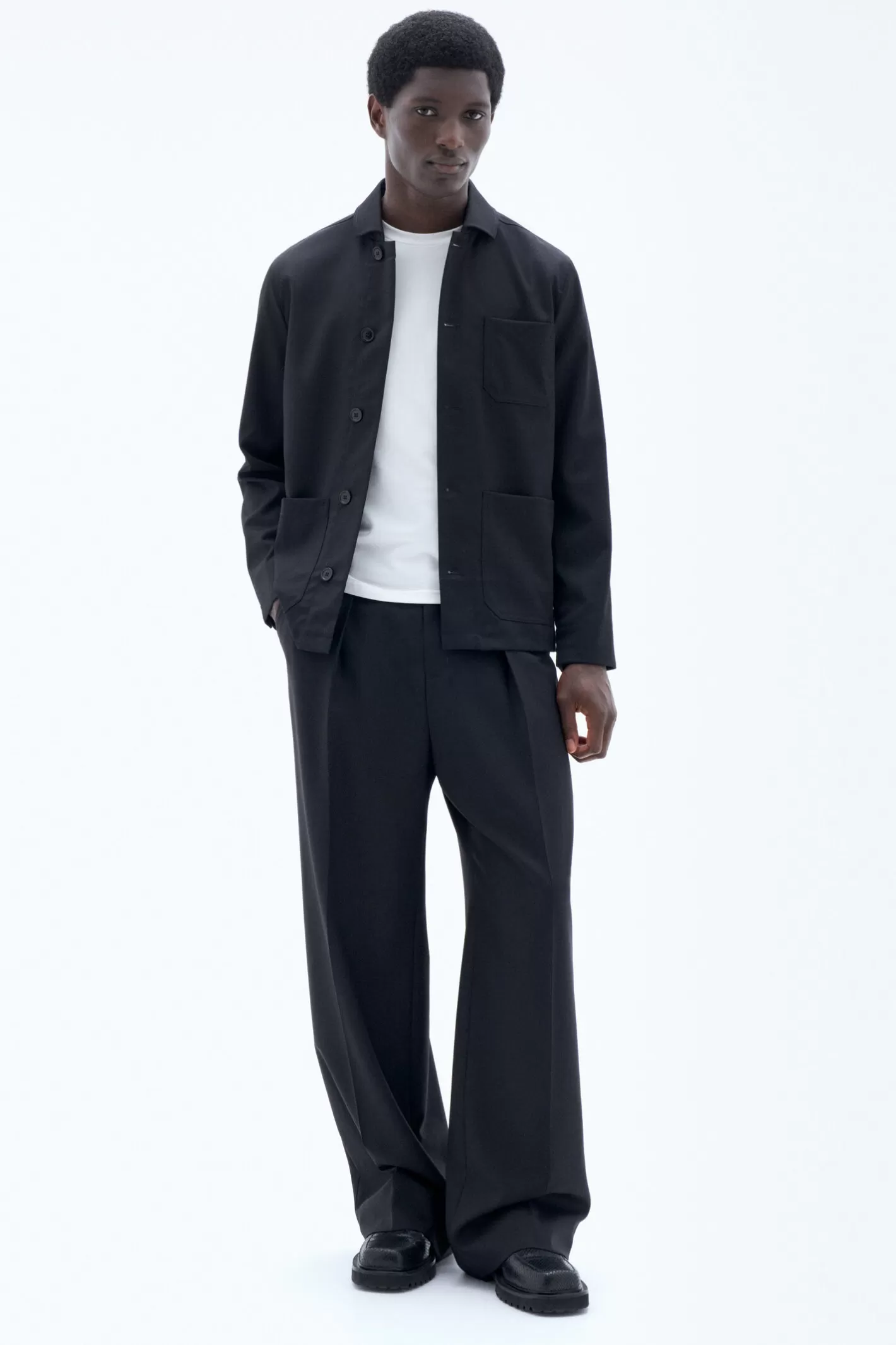 Filippa K Louis Gabardine Jacket Black-Man Bestsellers | Outerwear