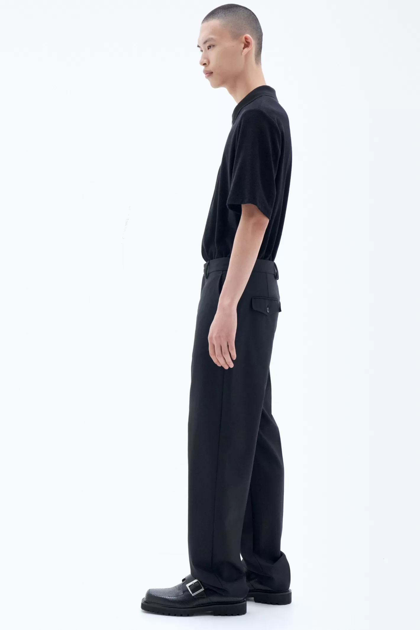 Filippa K Mateo Wool Trousers Black-Man Tailoring | Trousers