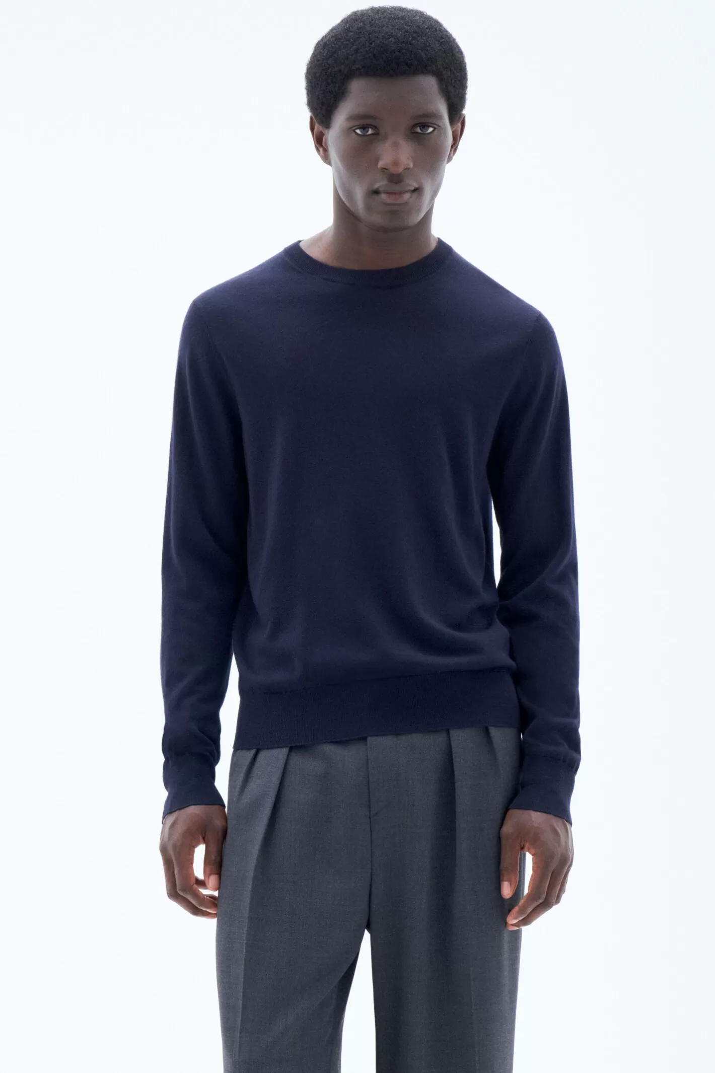 Filippa K Merino Sweater Navy-Man Knitwear